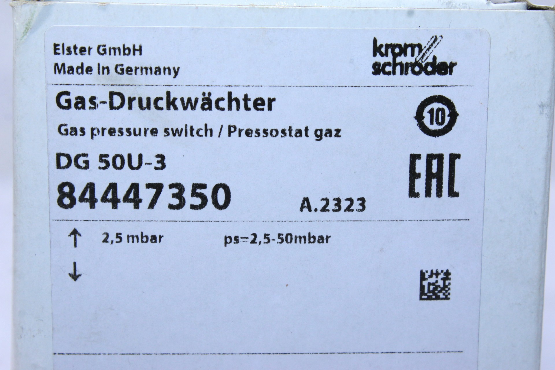 KROMSCHRODER DG50U-3 PRESSURE SWITCH 84447350 - Image 2