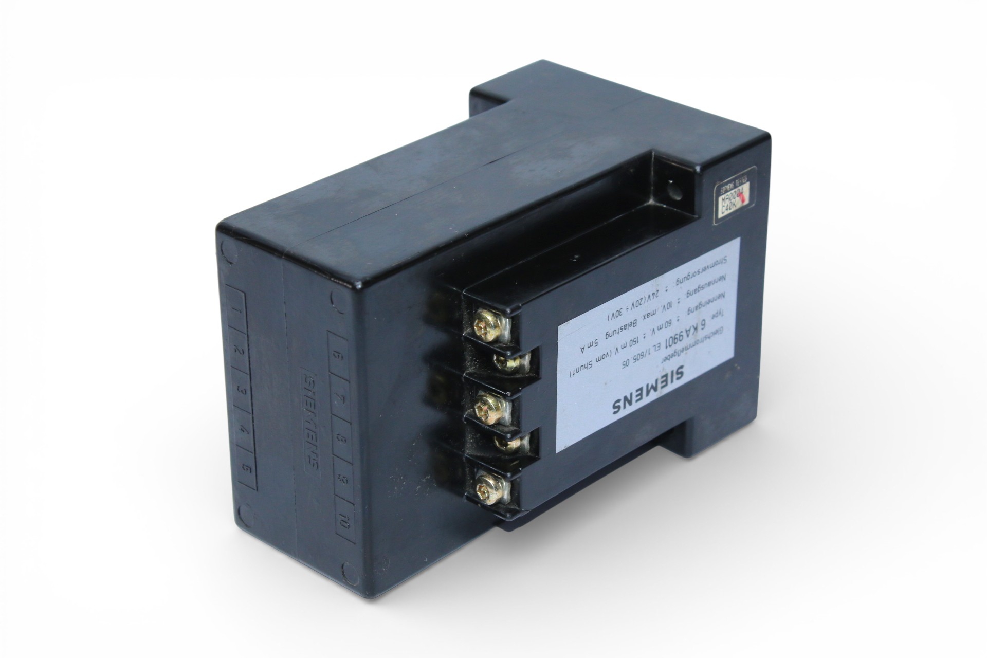 SIEMENS 6KA9901 TRANSDUCER DIRECT CURRENT TRANSDUCER EL1/605.05