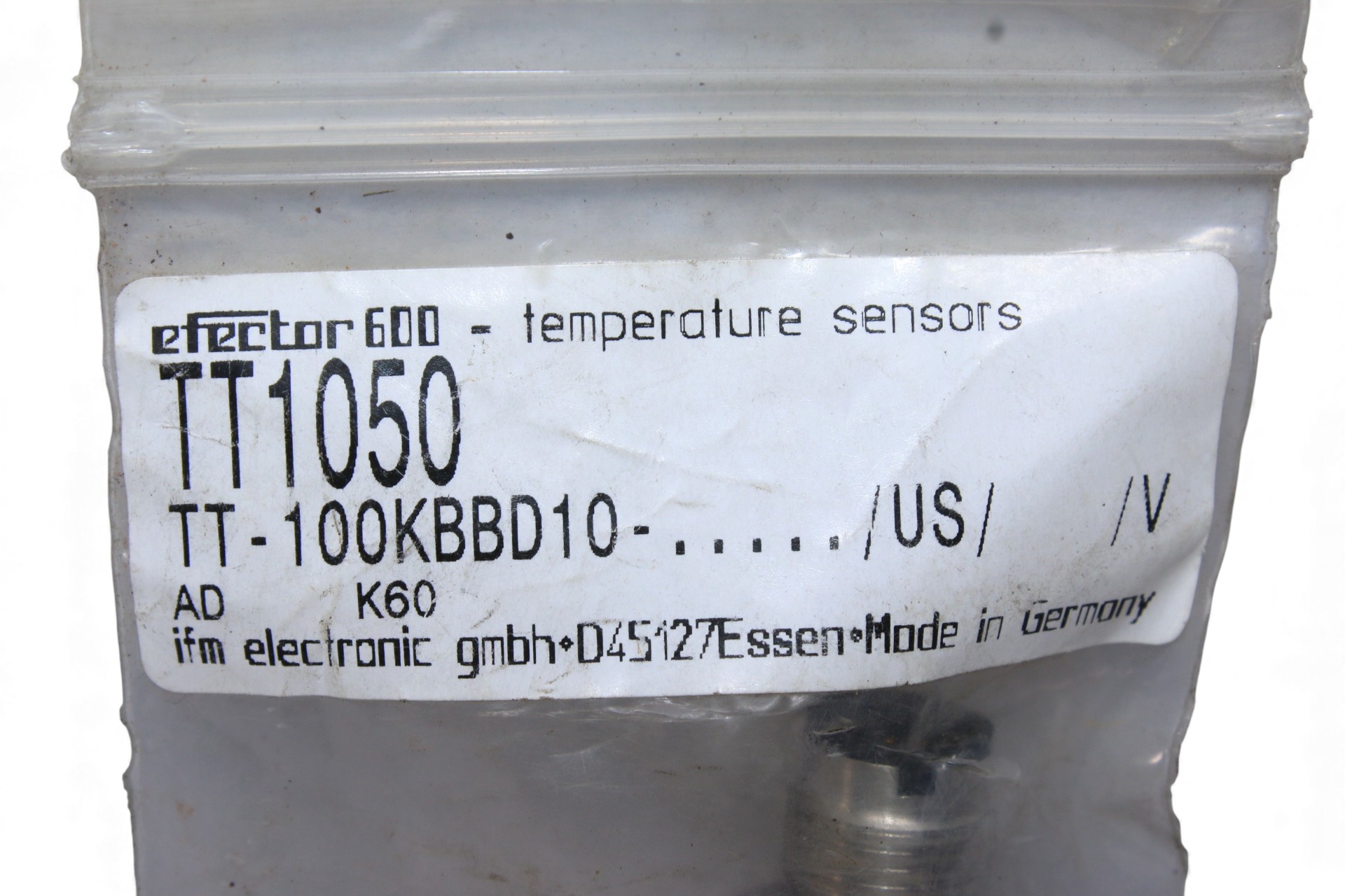 IFM TT1050 TEMPERATUREP ROBE SENSOR TT-100KBBD10-...../US/ - Image 2