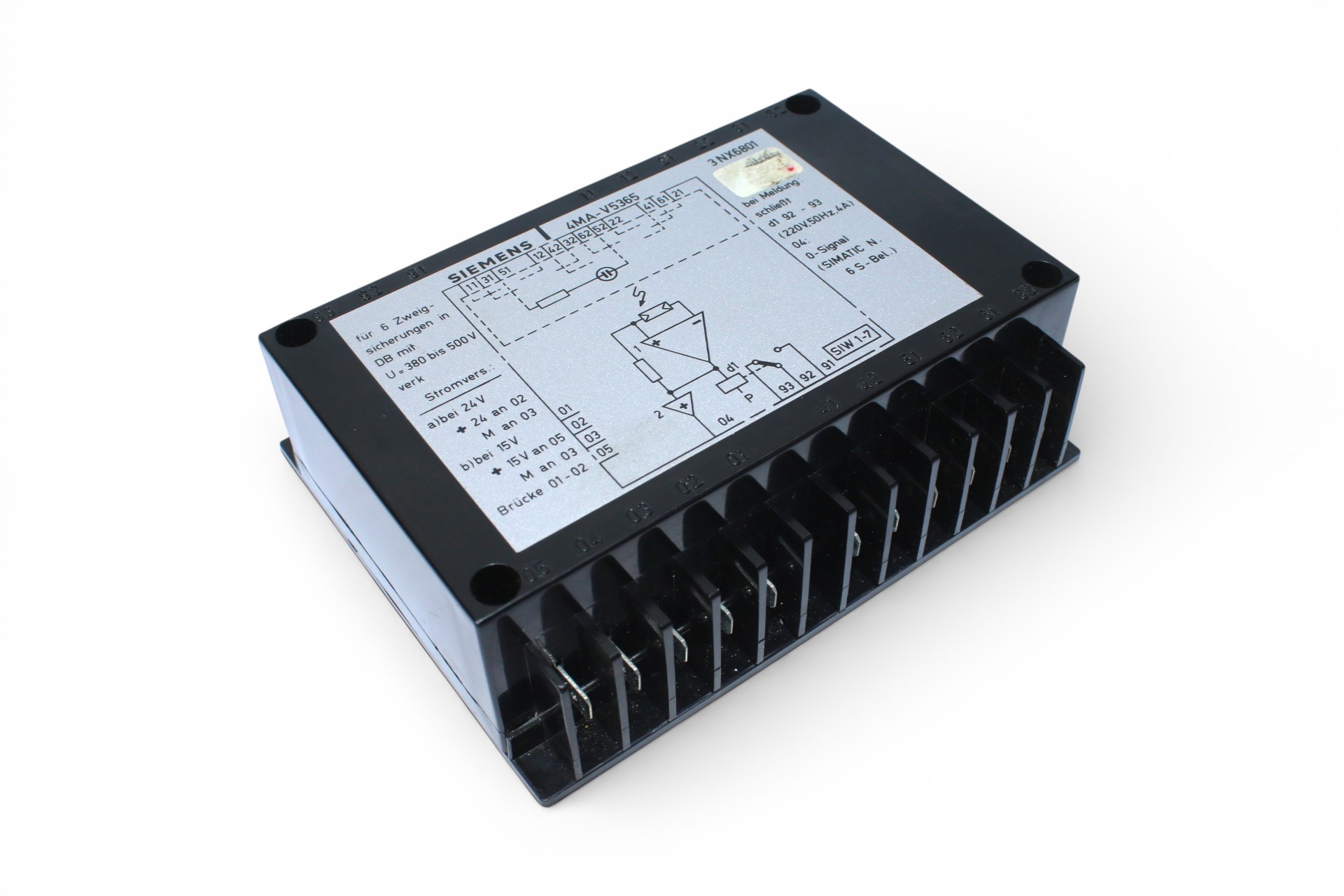 SIEMENS 4MA-V5365 SWITCH BLOCK