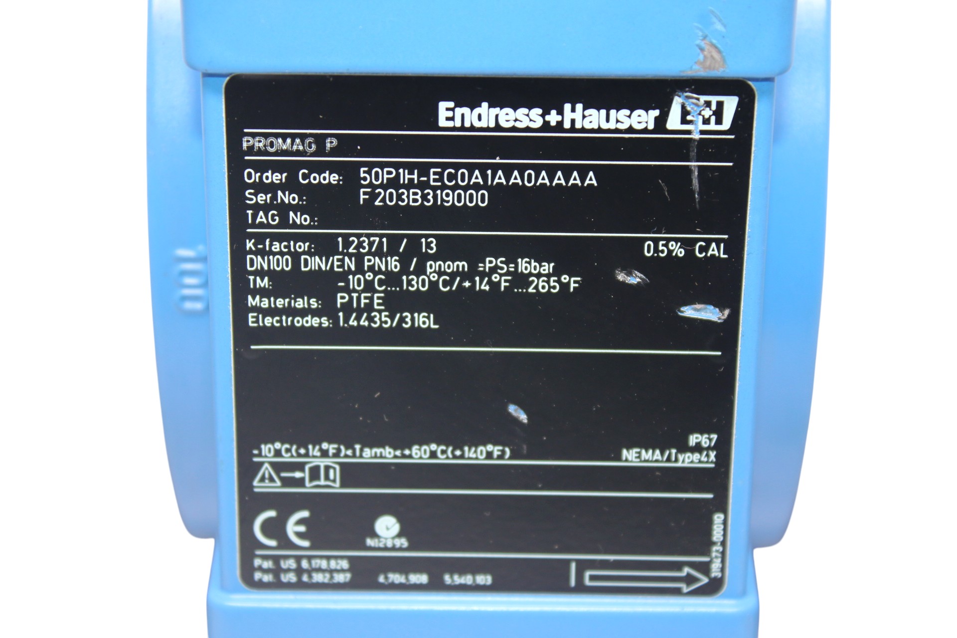 Endress+Hauser 50P1H-EC0A1AA0AAAA ELECTROMAGNETIC FLOWMETER PROMAG P (DN100) - Image 4