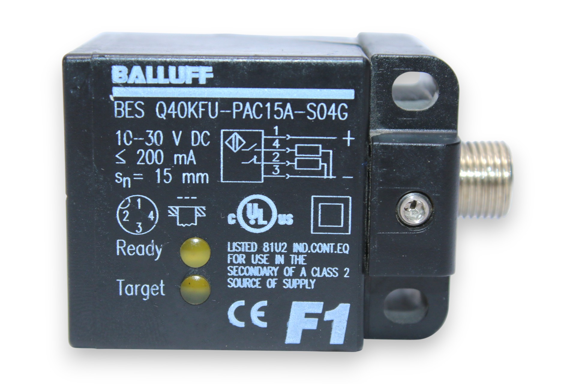 BALLUFF BES Q40KFU-PAC30F-S04G INDUCTIVE PROXIMITY SWITCH SENSOR BES021E - Image 2