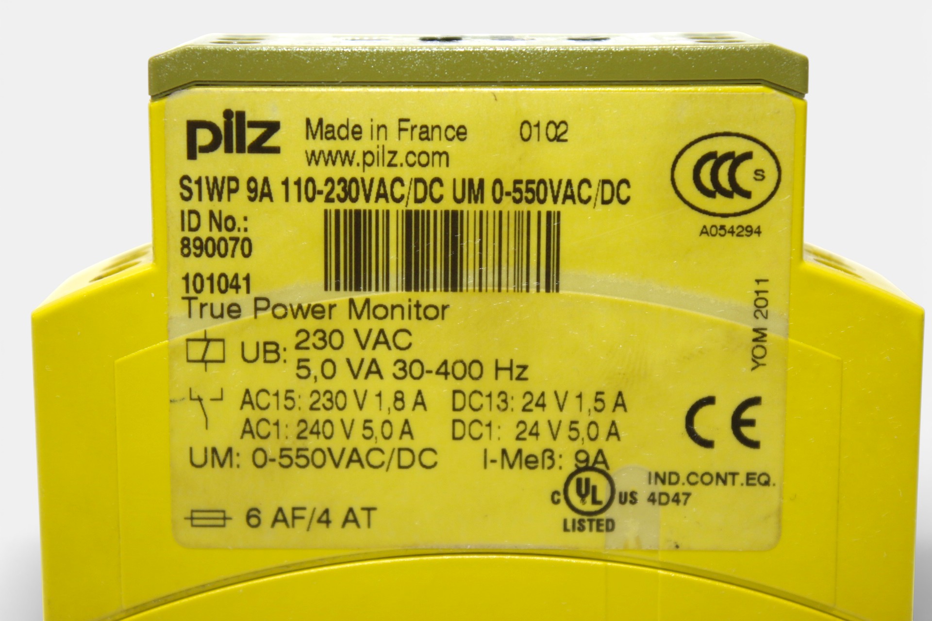 Pilz S1WP 9A 110-230VAC/DC UM 0-550VAC/DC TIME MONITORING 890070 - Image 2