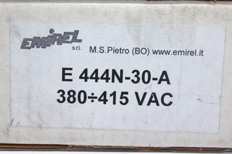EMIREL E 444N-30-A OVERVOLTAGE RELAY 380/400 VAC - JA Jordan Anwar EST.