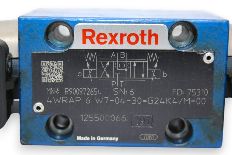 REXROTH R900972654 PROPORTIONAL DIRECTIONAL VALVE 4WRAP 6 W7-04-30 ...