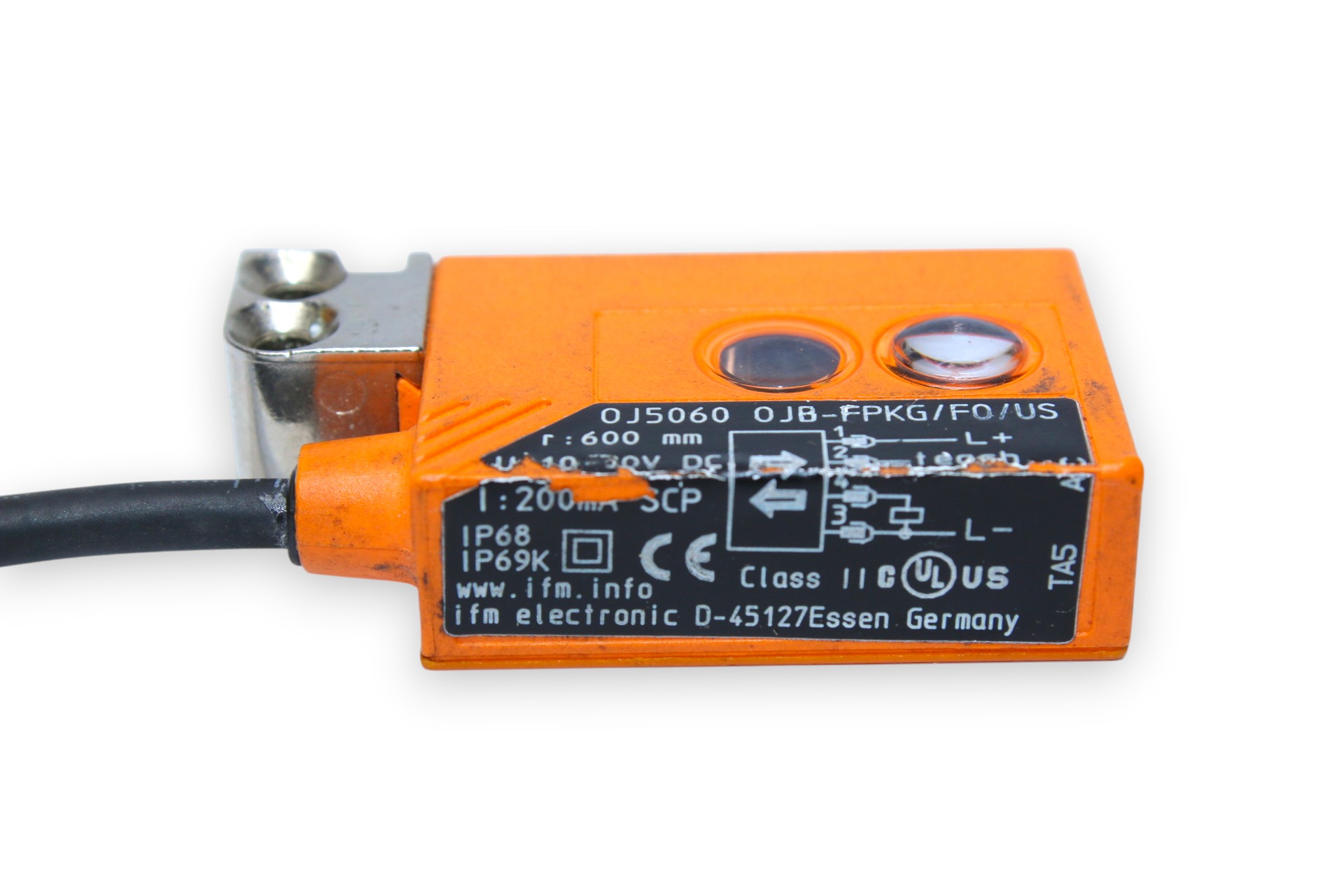 IFM OJ5060 Diffuse Reflection Sensor OJB-FPKG/FO/0,15M/US - JA Jordan ...