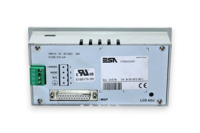 ESA VT06000000 OPERATOR INTERFACE PANEL - JA Jordan Anwar EST.