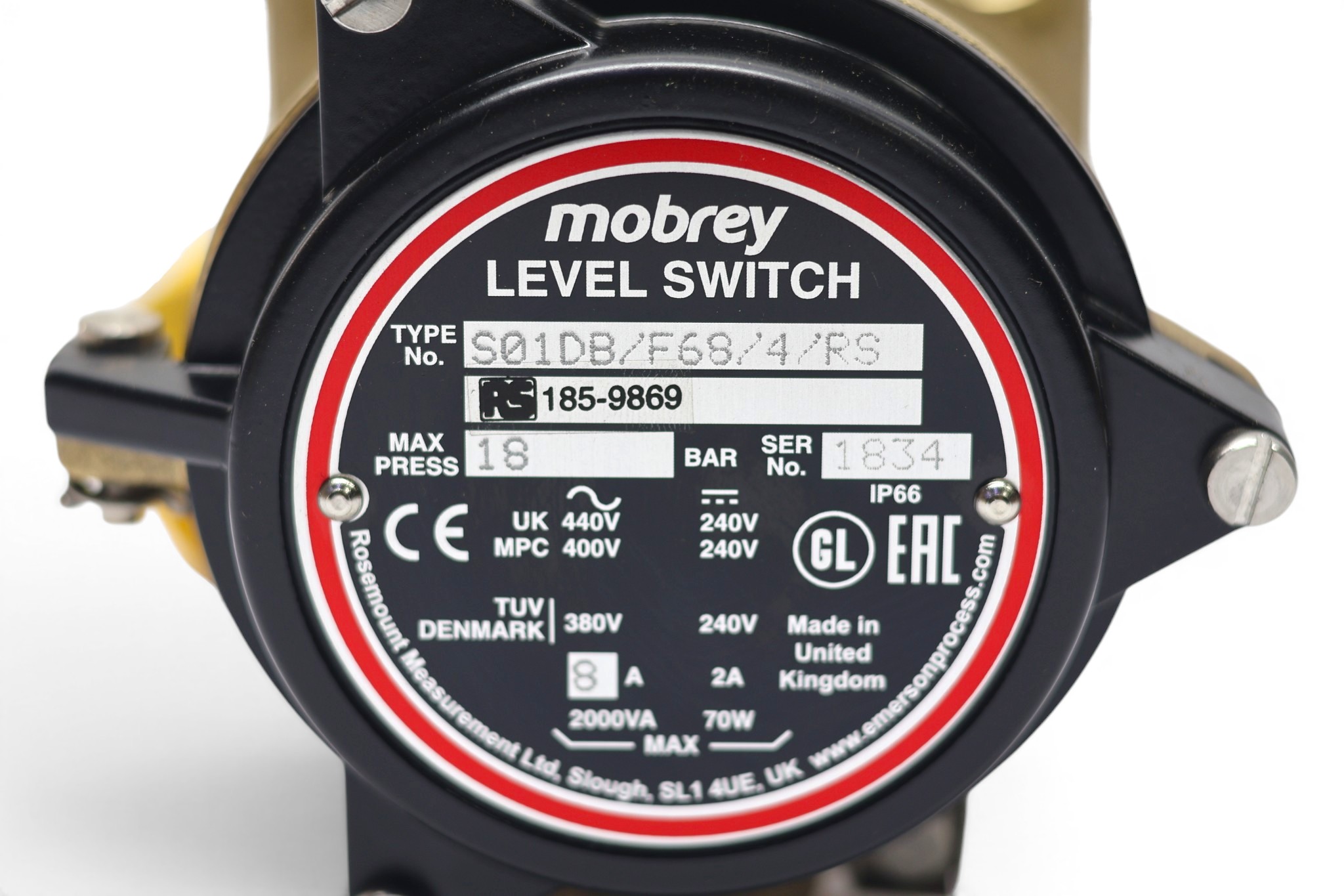 MOBREY S01DB/F68/4/RS LEVEL SWITCH - Image 2