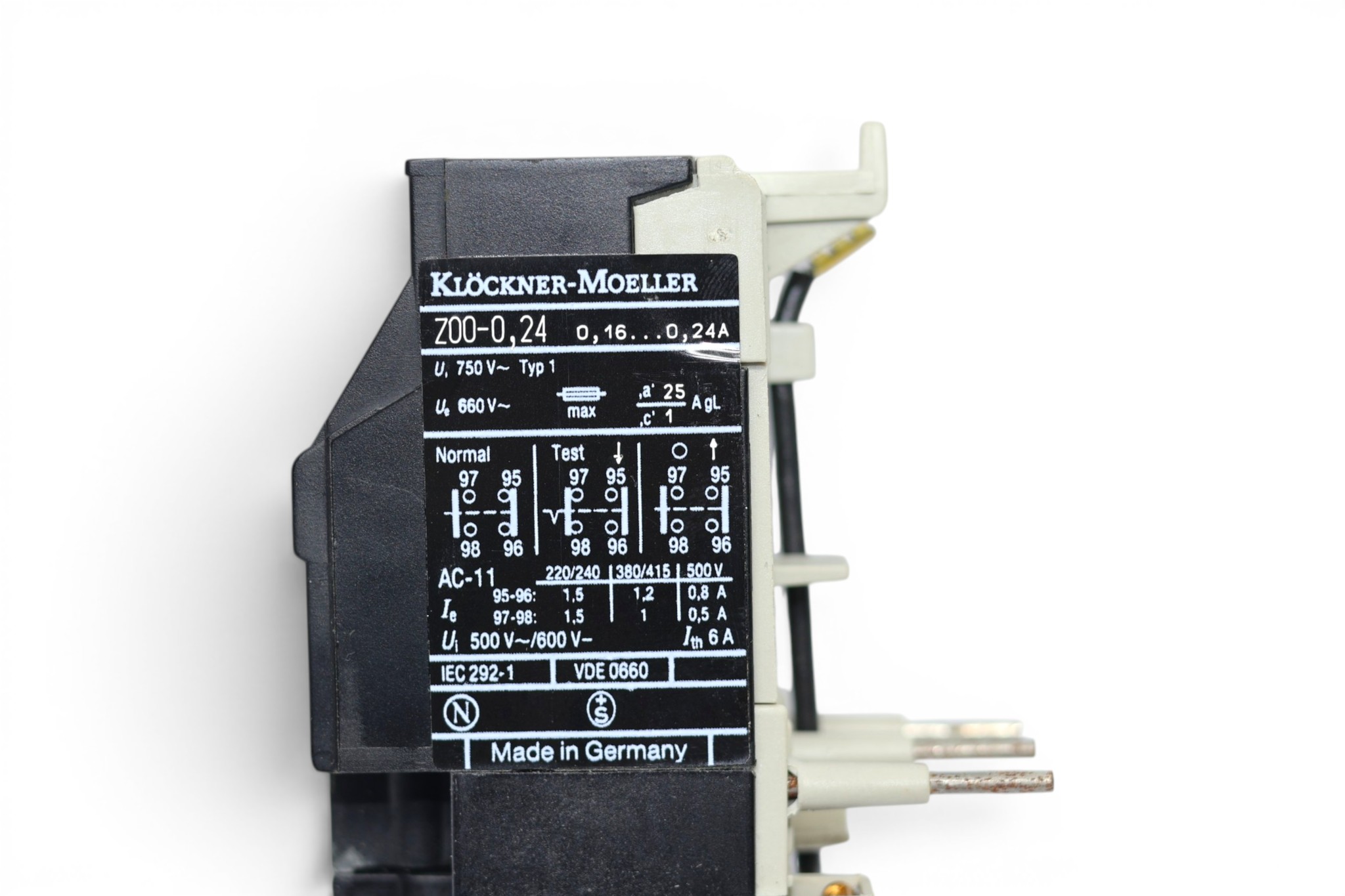 MOELLER Z00-0.24 OVERLOAD RELAY - Image 3