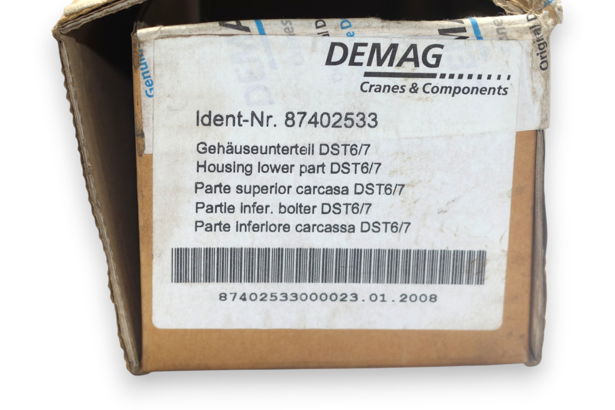 DEMAG 87402533 HOUSING LOWER PART SET DST6/7 - Image 2