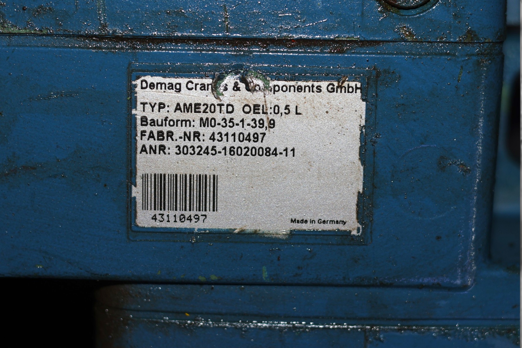DEMAG ZBA 71 B 4 B007 CYLINDRICAL-ROTOR MOTOR - Image 3