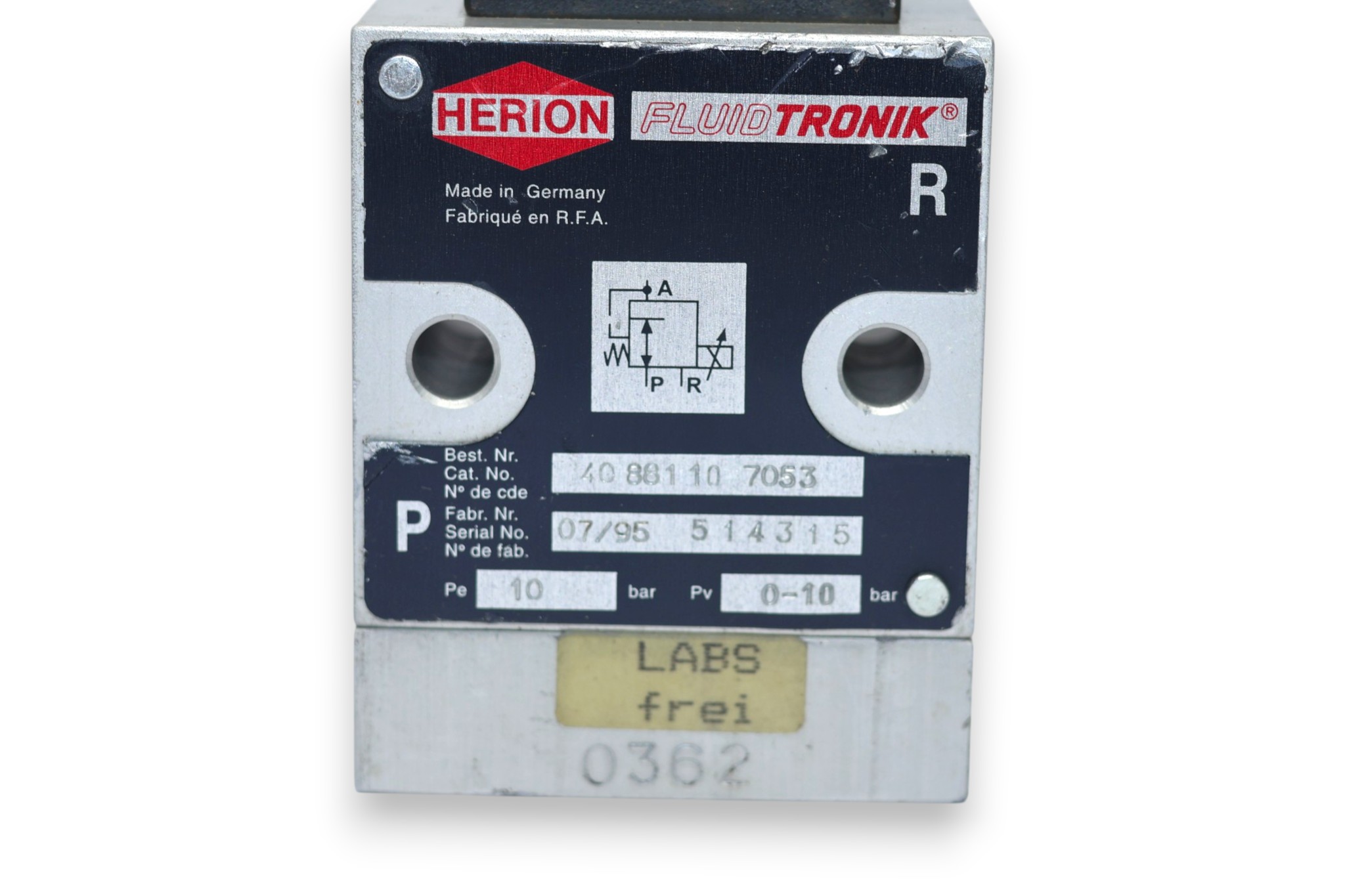HERION 40 881 10 7053 PROPORTIONAL PRESSURE CONTROL VALVE - Image 2