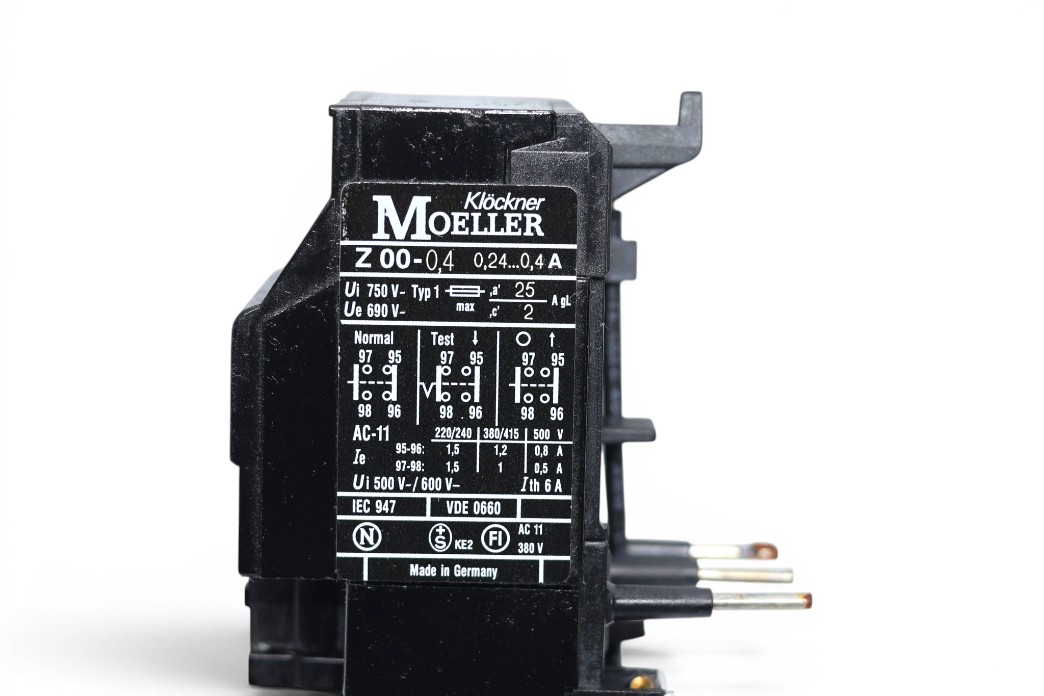 MOELLER Z00-0.4 OVERLOAD RELAY - Image 3