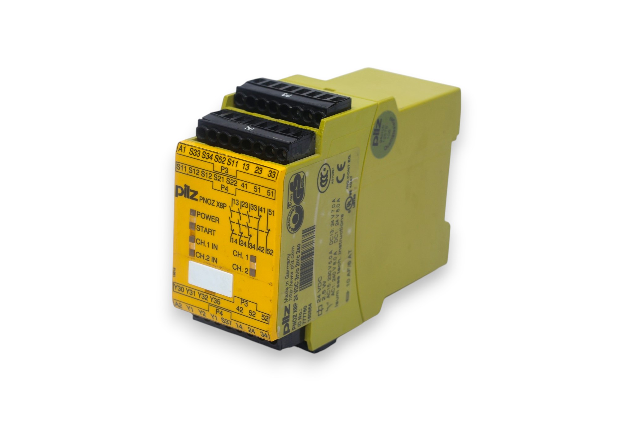 PILZ PNOZ X8P 24 VDC 3n/o 2n/c 2so SAFETY RELAY 777760