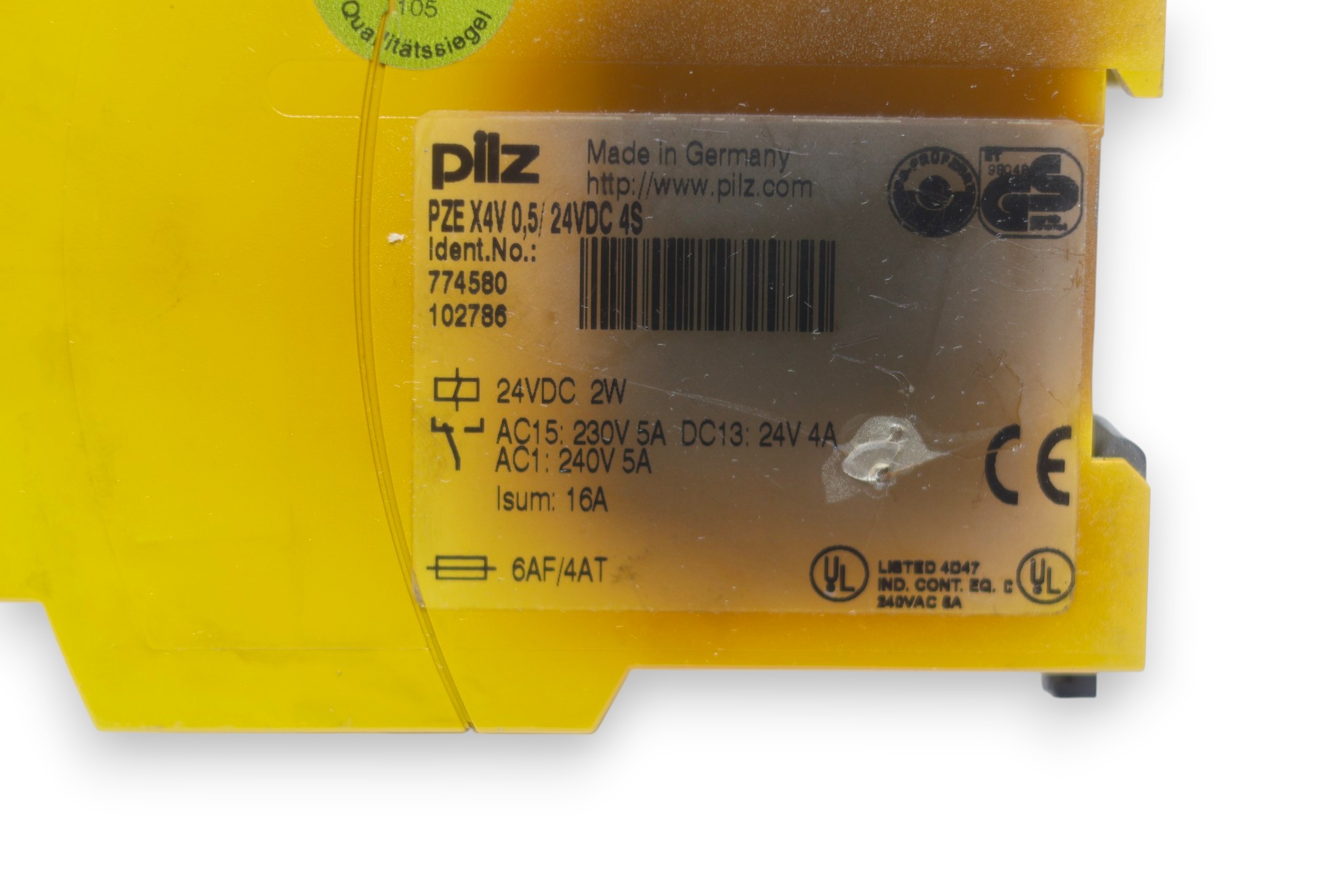 PILZ PZE X4V 0,5/24VDC 4S EXPANSION MODULE 774580 - Image 2