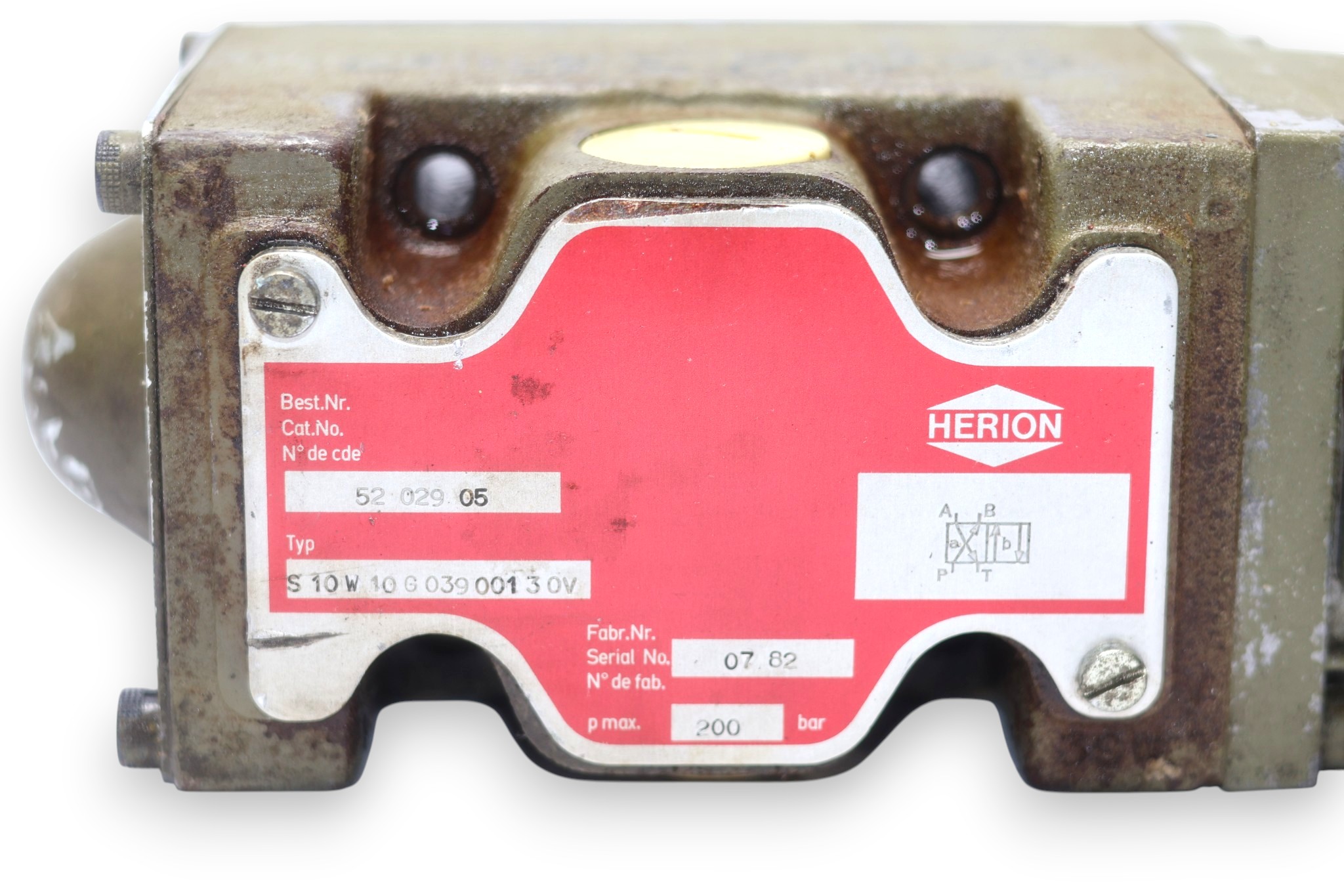 HERION S 10 W 10 G 039 0013 0V DIRECTIONAL CONTROL VALVE - Image 2
