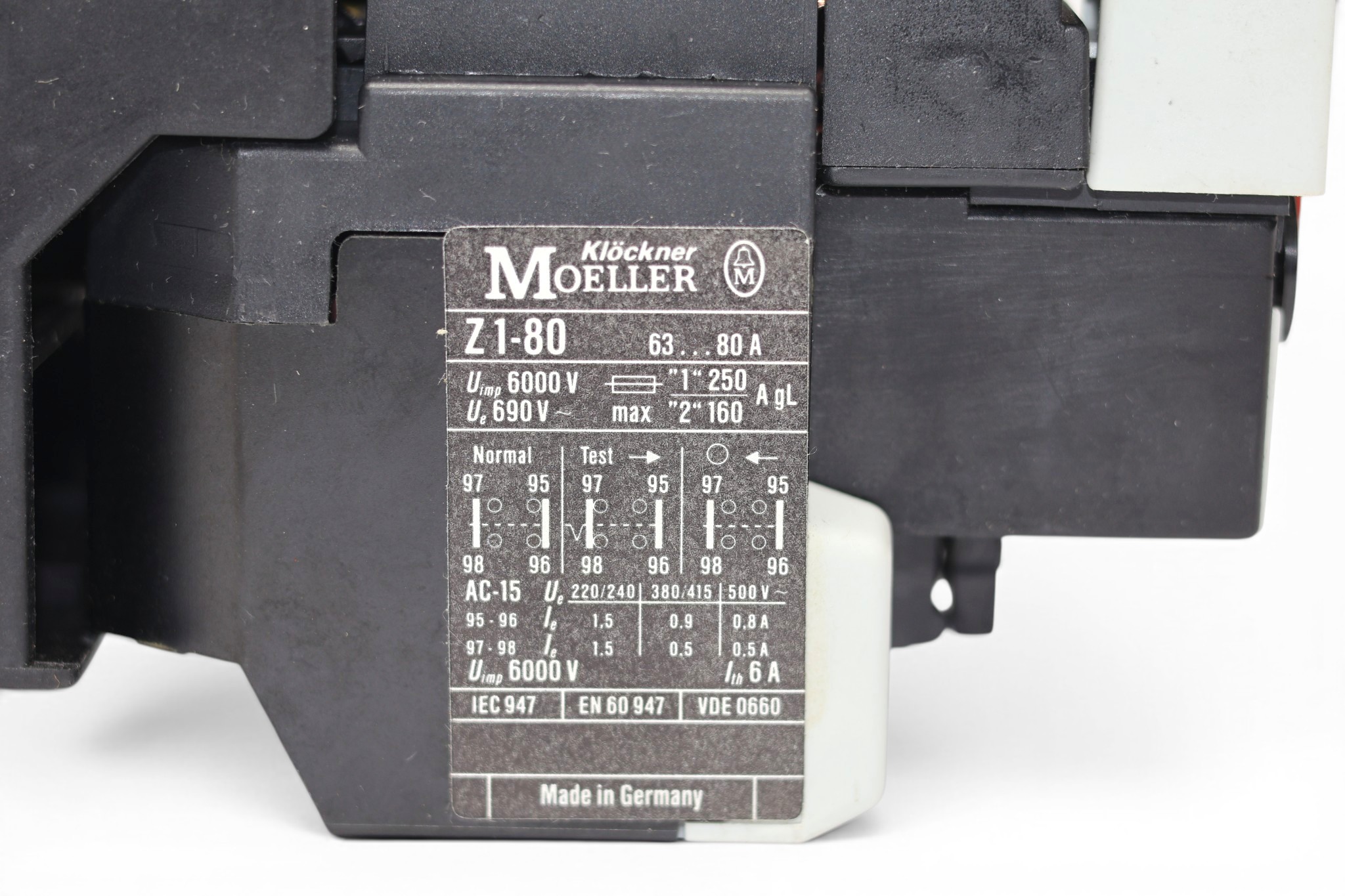 MOELLER Z1-80 THERMAL OVERLOAD RELAY - Image 3