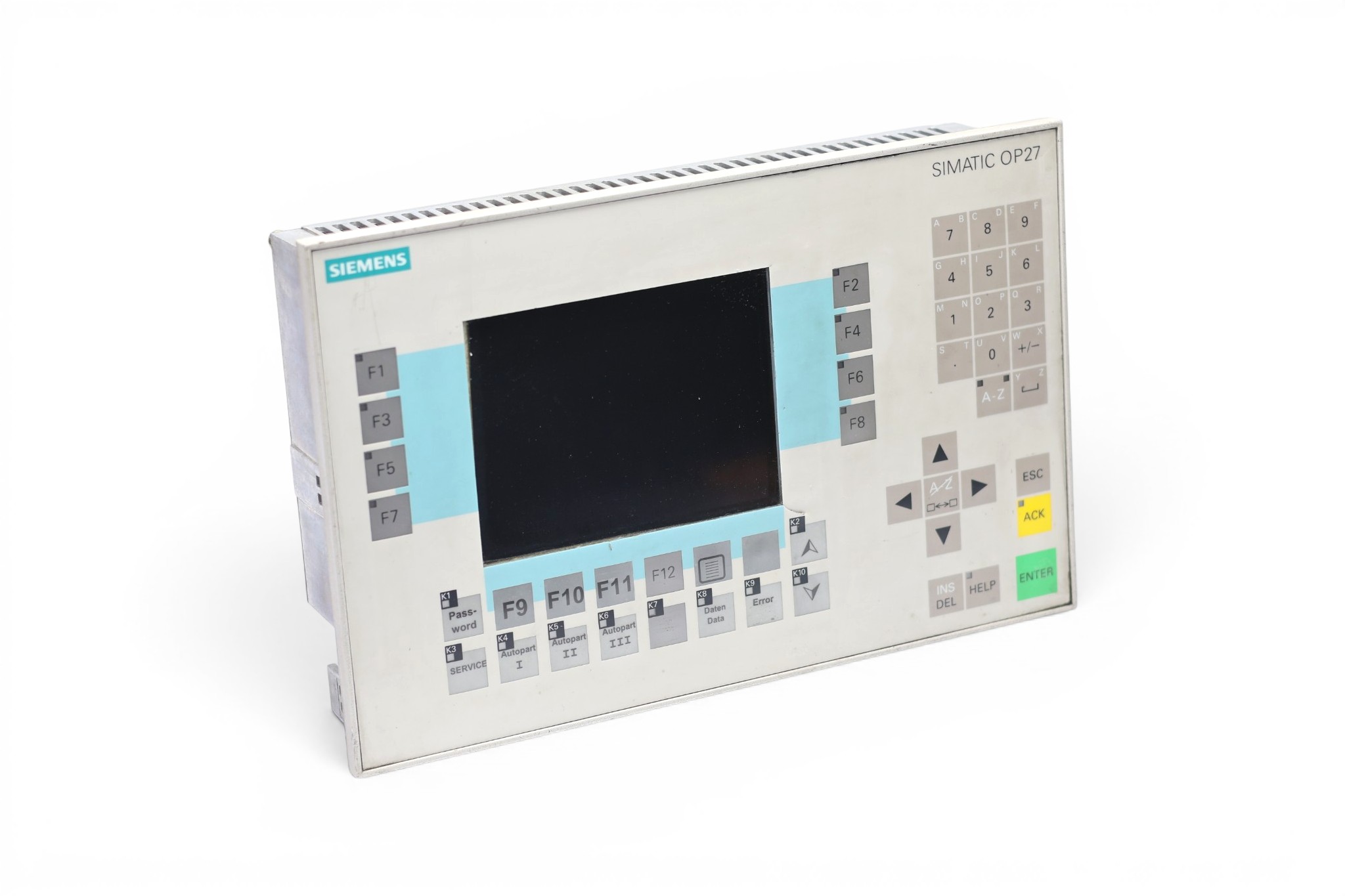 SIEMENS 6AV3627-1JK00-0AX0 OPERATOR INTERFACE PANEL OP27