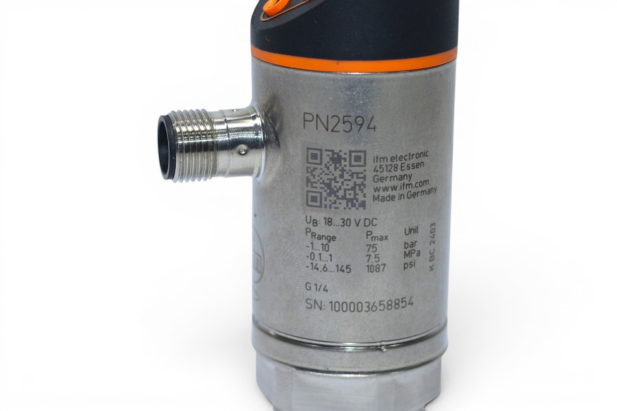 IFM PN2594 PRESSURE SENSOR PN-010-REG14-MFRKG/US/ /V - Image 2