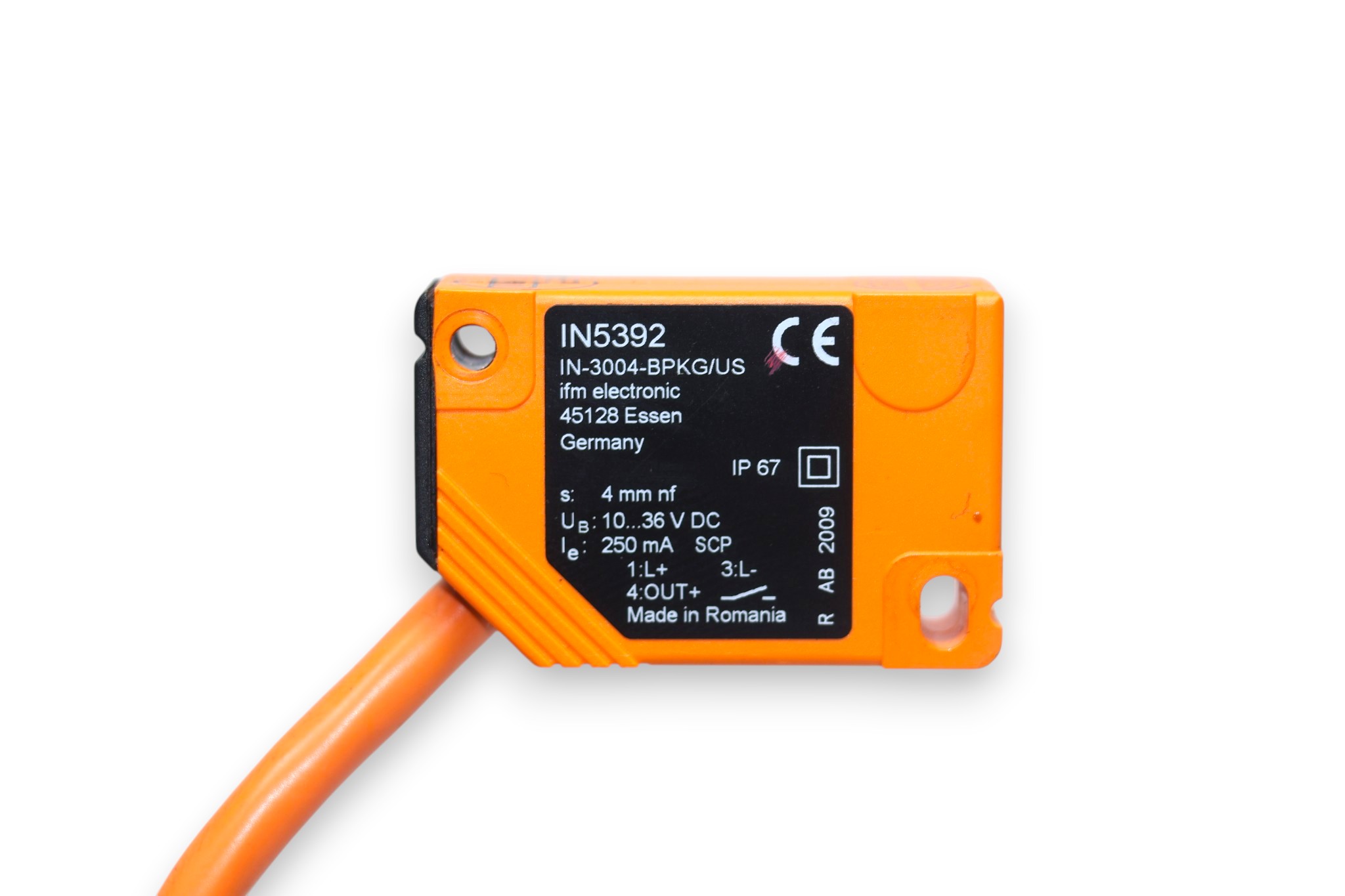 IFM IN5392 INDUCTIVE SENSOR IN-3004-BPKG/2,5M/US - Image 2
