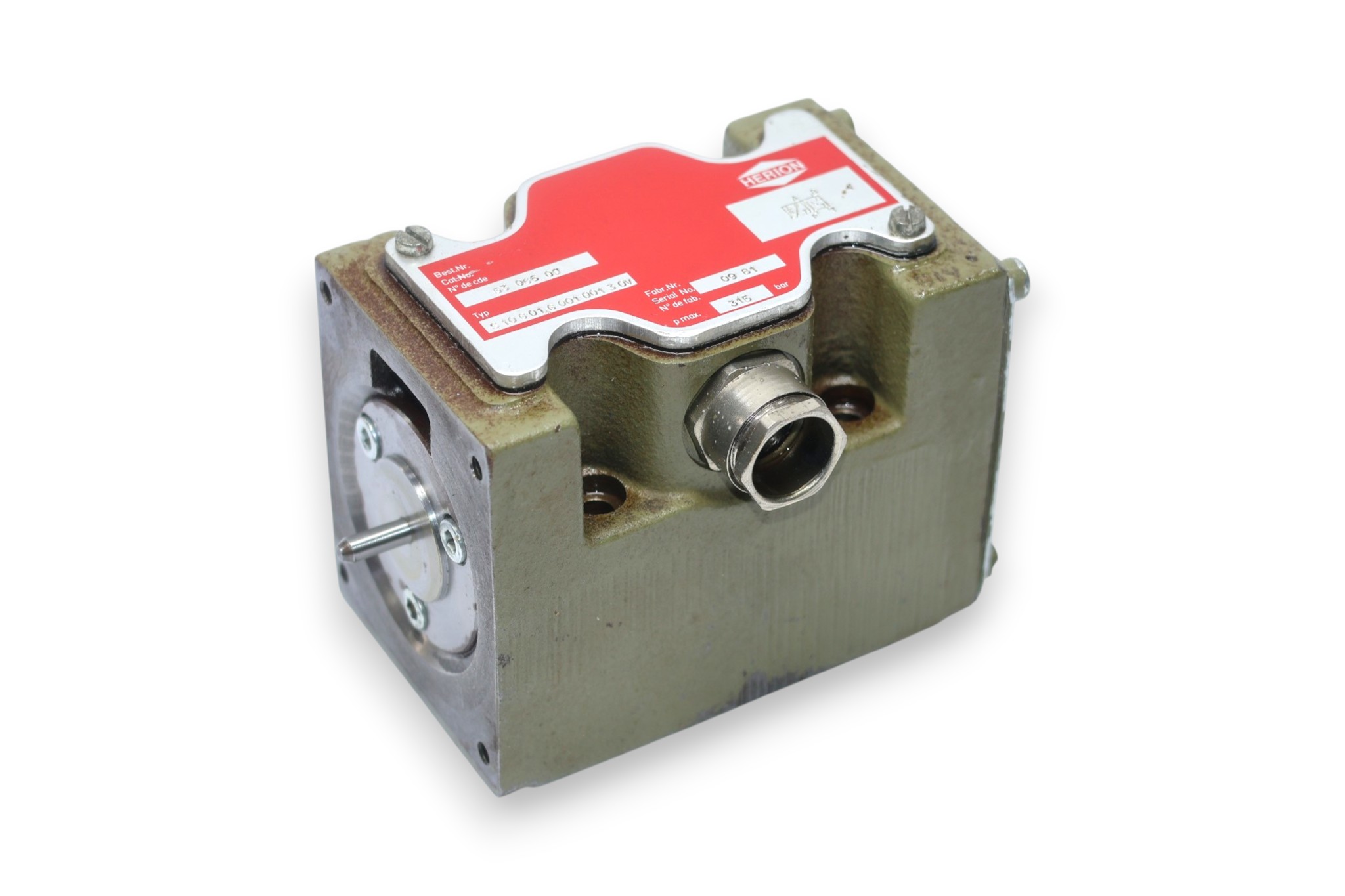 HERION S 10 G 01 G 001 001 3 0V DIRECTIONAL CONTROL VALVE (WITHOUT COIL)