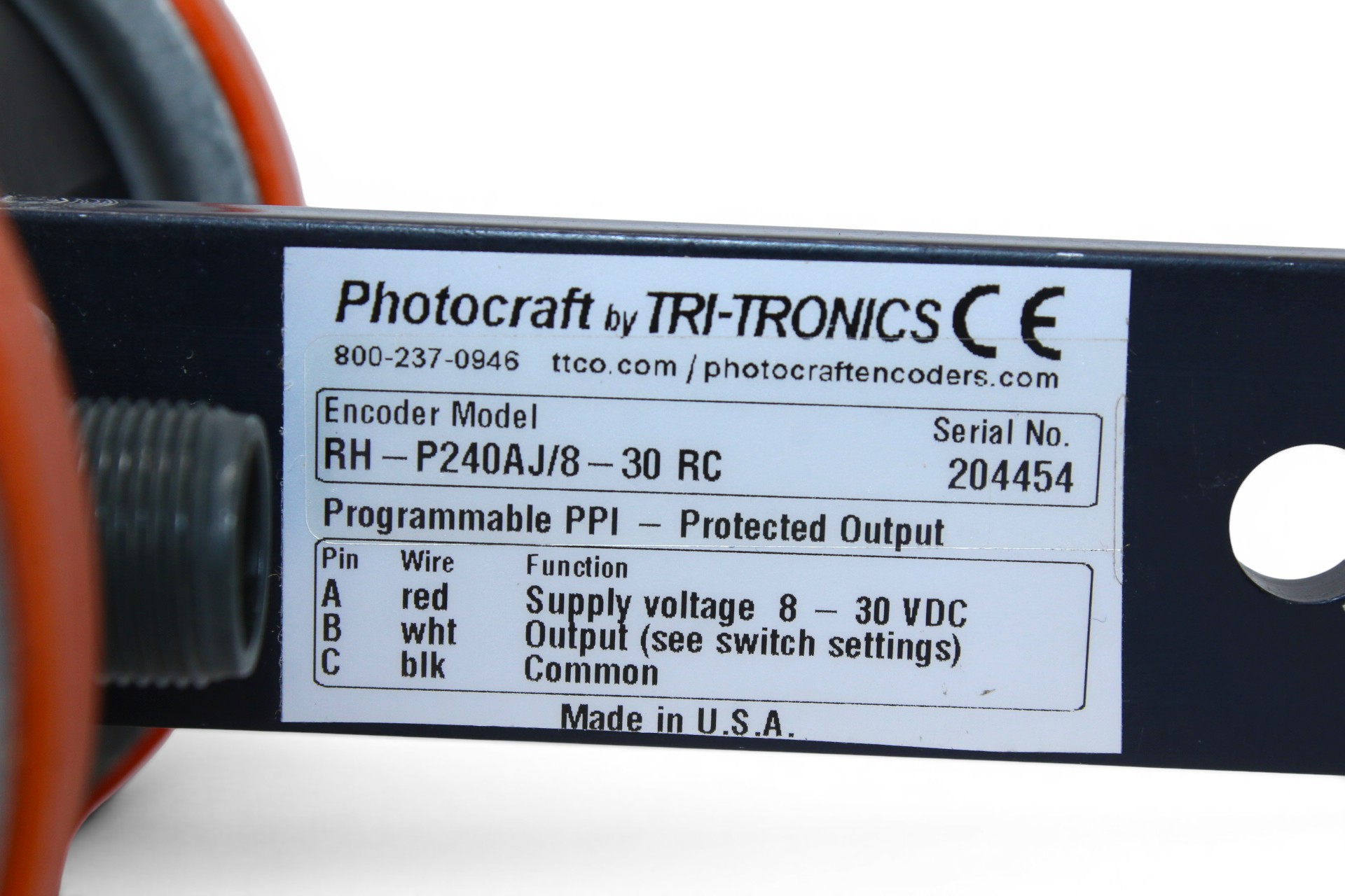 TRI-TRONICS PHOTOCRAFT RH-P240AJ/8-30 PROGRAMMABLE WHEELED ENCODER WM-30-B - Image 3