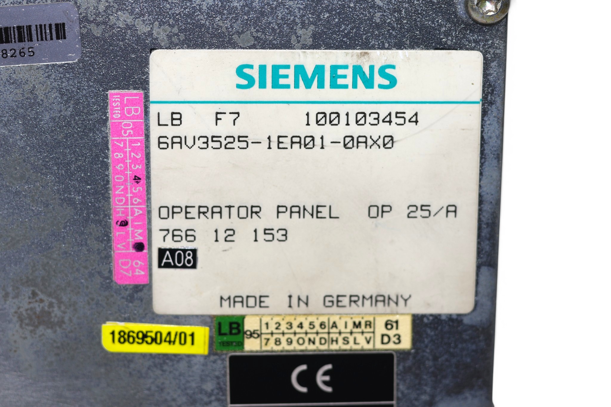 SIEMENS 6AV3525-1EA01-0AX0 OPERATOR INTERFACE PANEL OP25 - Image 2