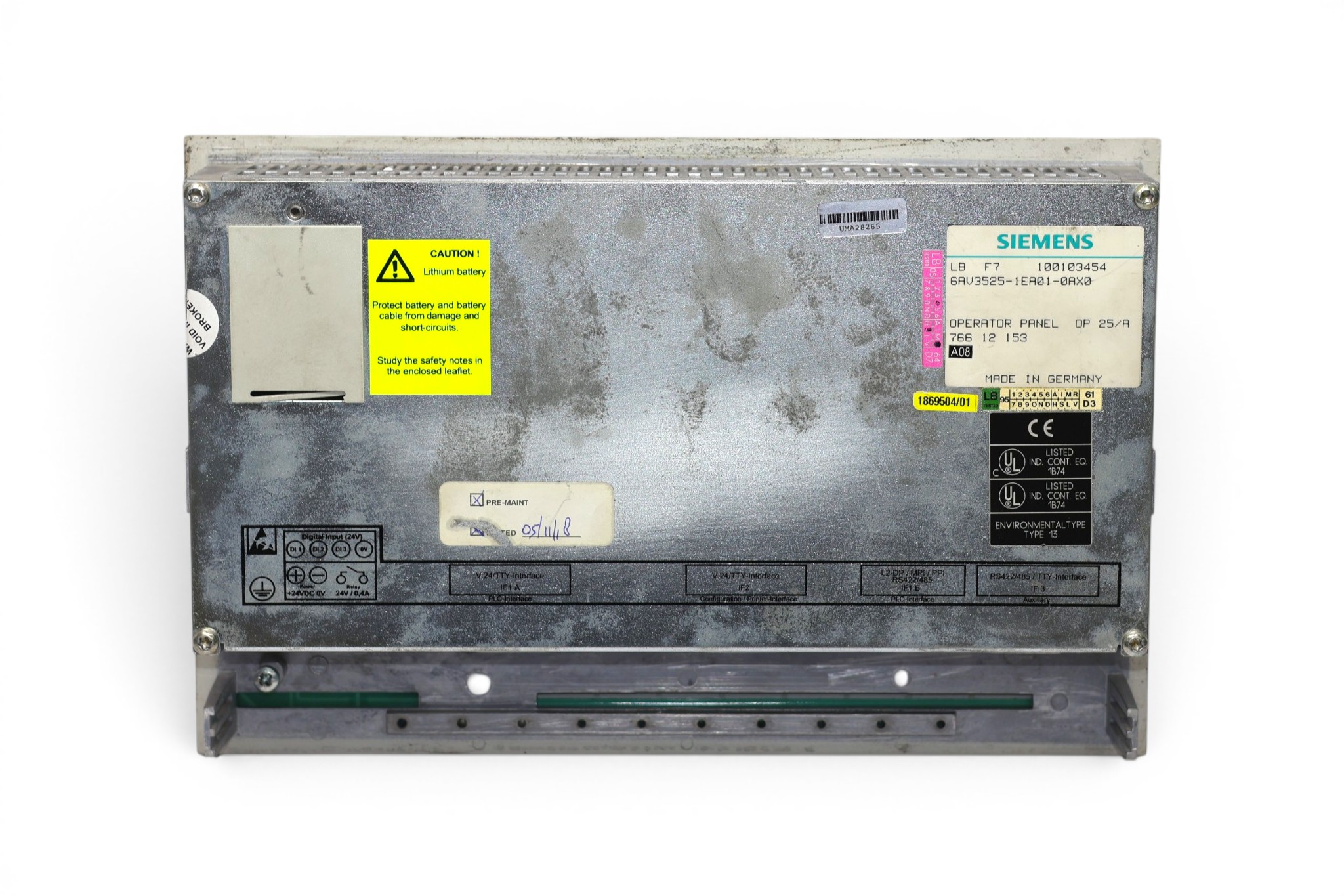 SIEMENS 6AV3525-1EA01-0AX0 OPERATOR INTERFACE PANEL OP25 - Image 3
