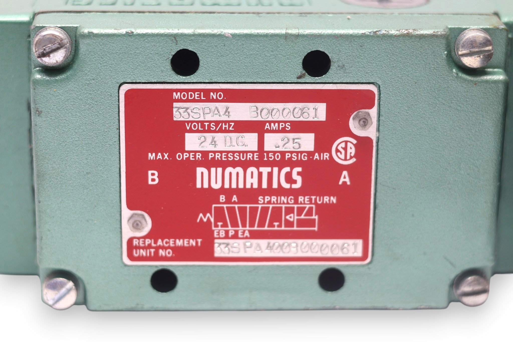 NUMATICS 33SPA4 B000061 SOLENOID VALVE - Image 2