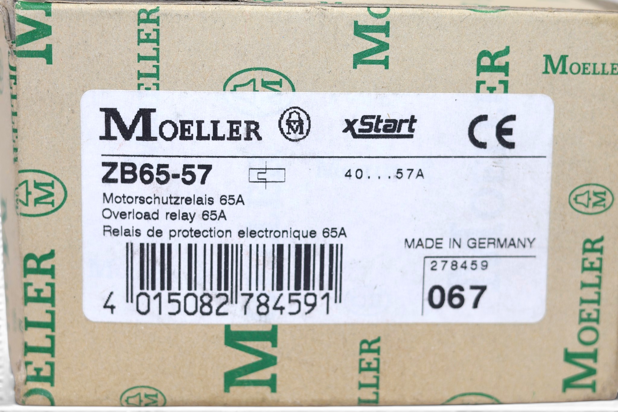 MOELLER ZB65-57 OVERLOAD RELAY 278459 - Image 2