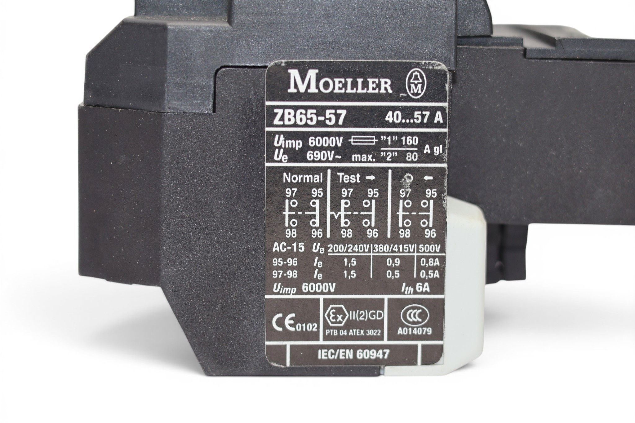 MOELLER ZB65-57 OVERLOAD RELAY 278459 - Image 3