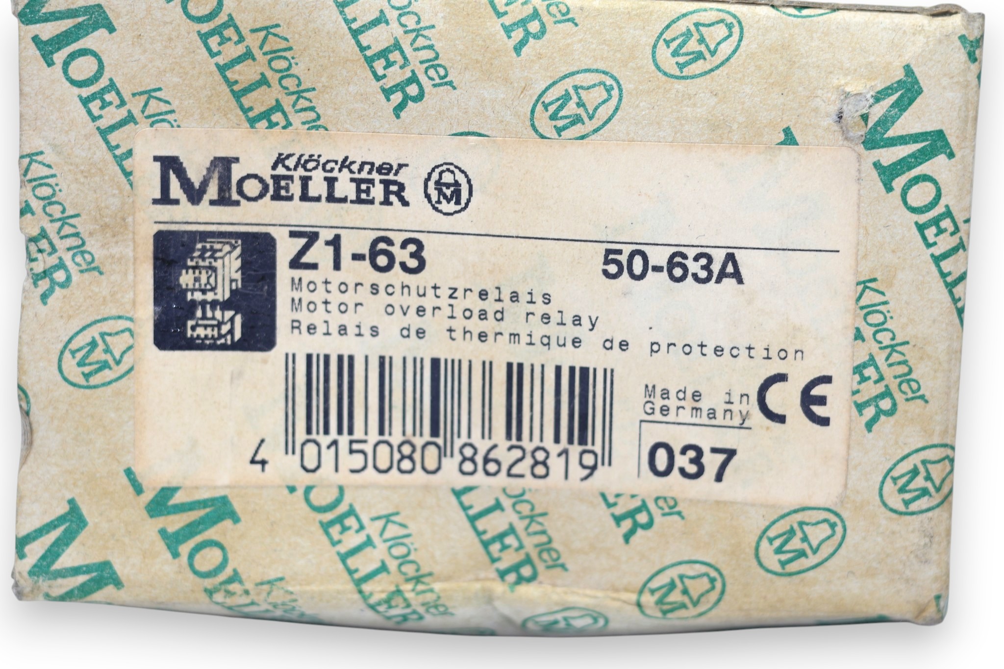 MOELLER Z1-63 OVERLOAD RELAY - Image 2
