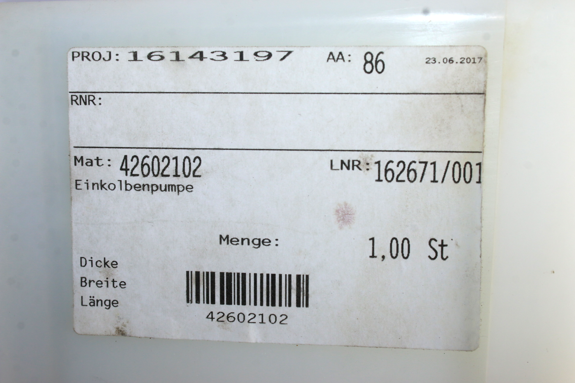 BIELOMATIK AM 30011634 SINGLE PISTON PUMP - Image 7