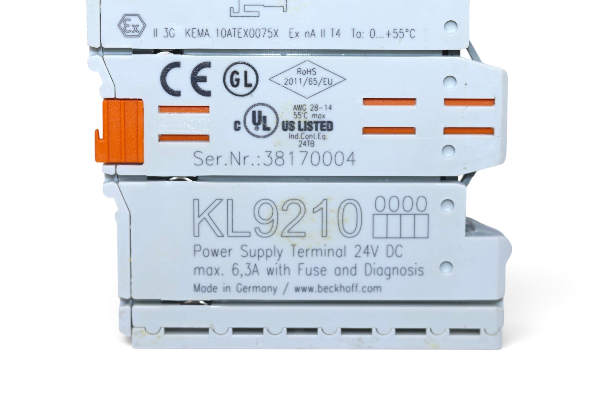 BECKHOFF KL 9210 POTENTIAL SUPPLY TERMINAL - Image 2