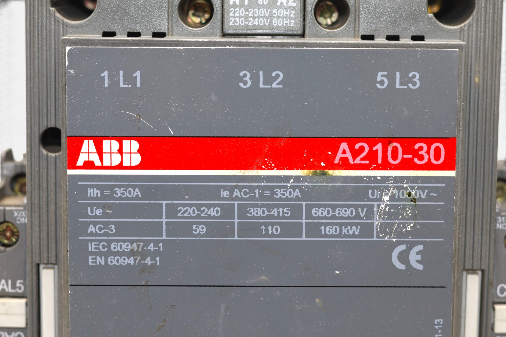 ABB A210-30 CONTACTOR 220-230V - Image 3