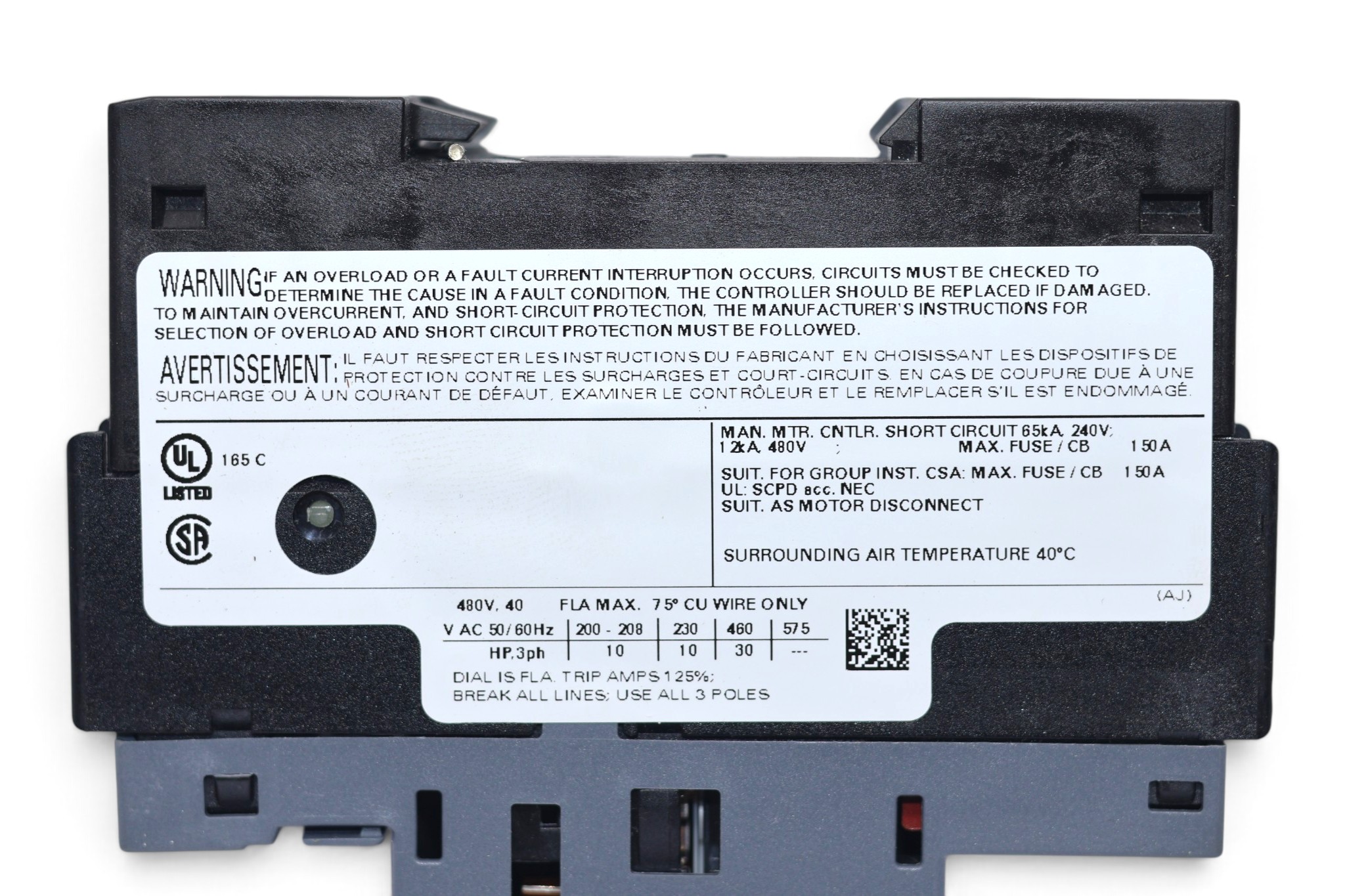 SIEMENS 3RV2021-4FA10 MOTOR BREAKER - Image 4