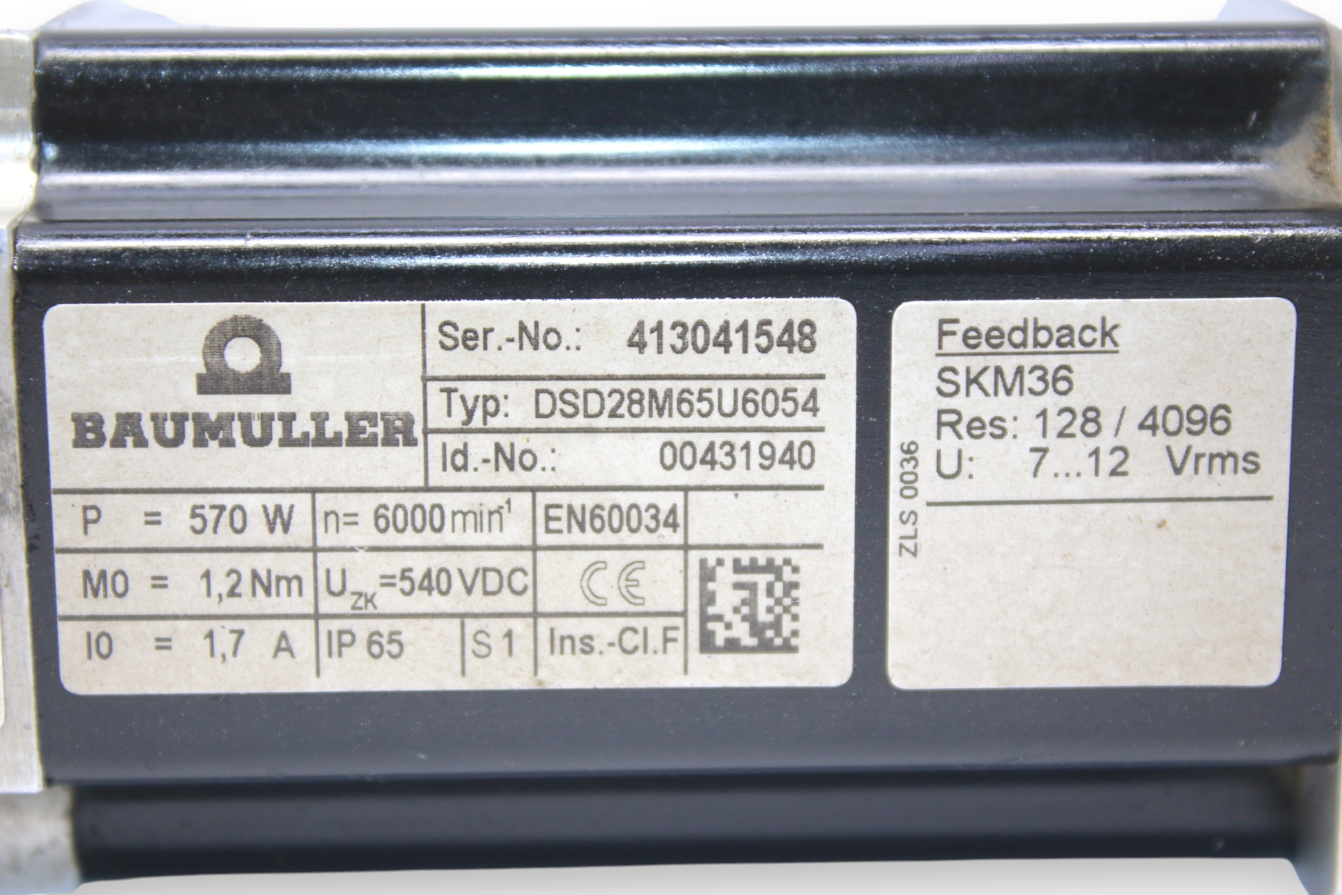 BAUMULLER DSD28M65U6054 SERVO MOTOR - Image 2