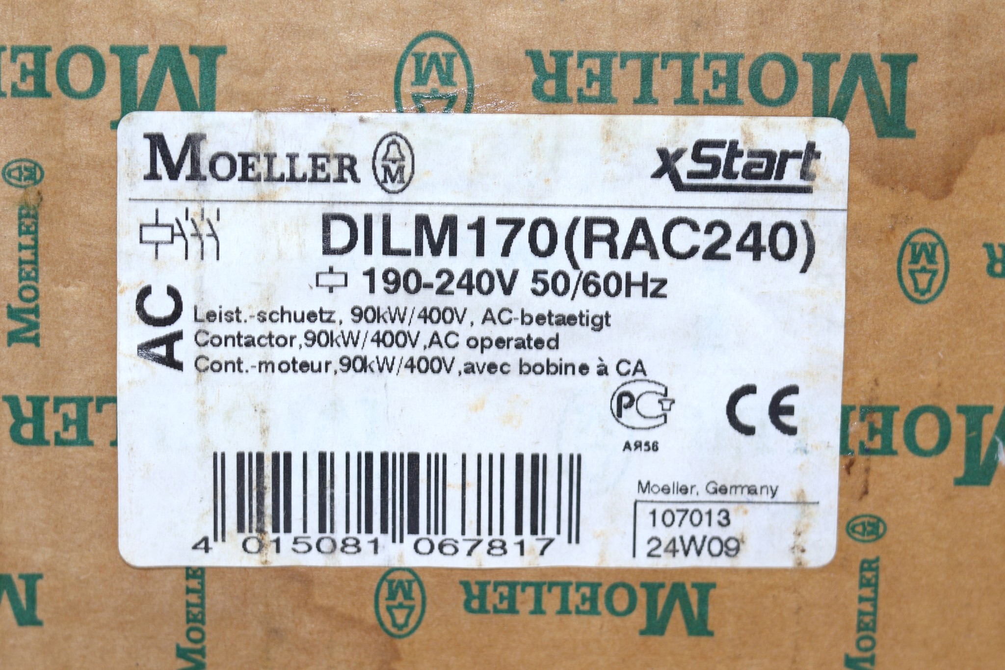 MOELLER DILM170(RAC240) CONTACTOR 90 KW (190-240 V) - Image 2