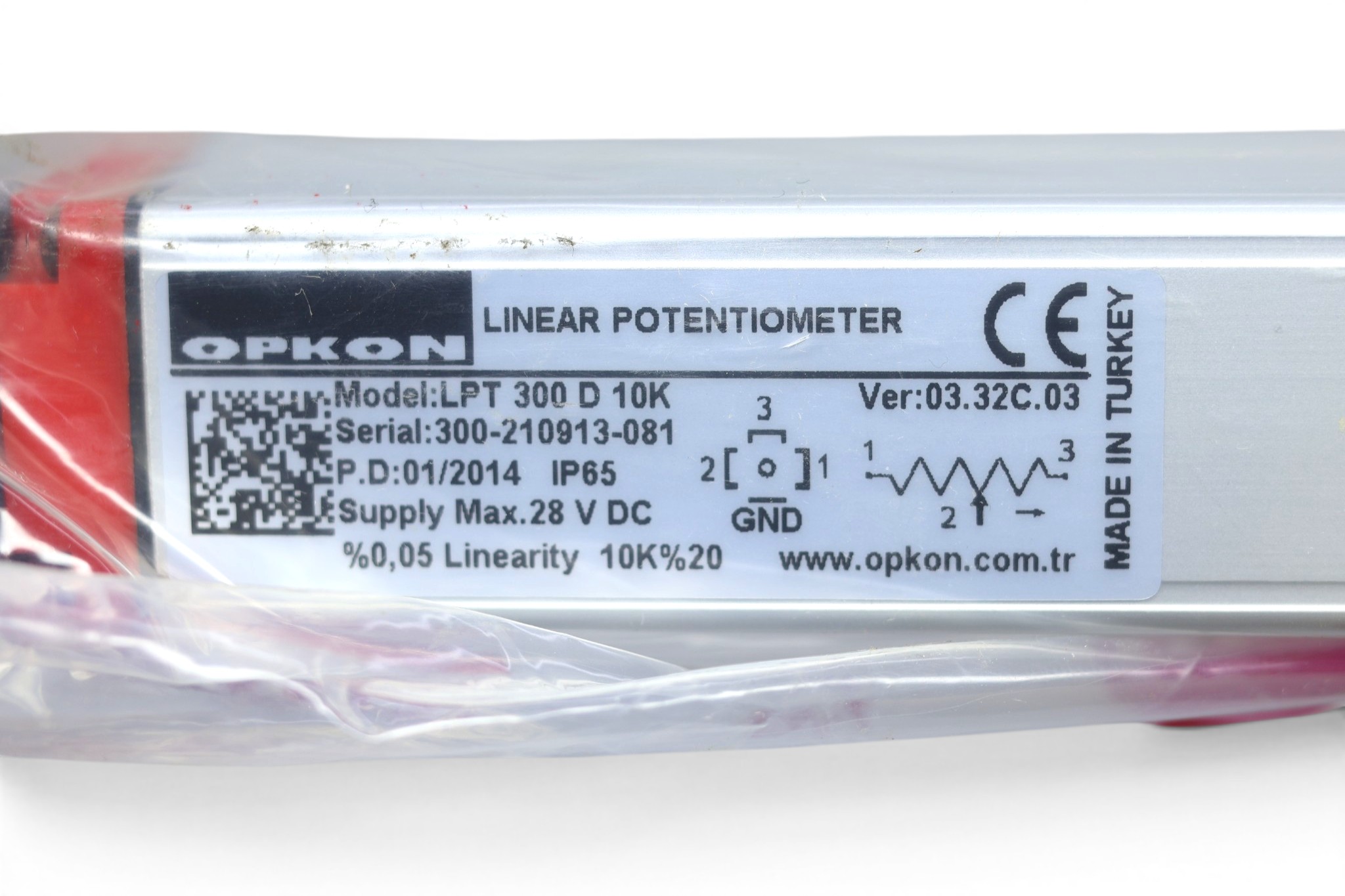 OPKON LPT 300 D 10K LINEAR POSITION TRANSDUCER - Image 3
