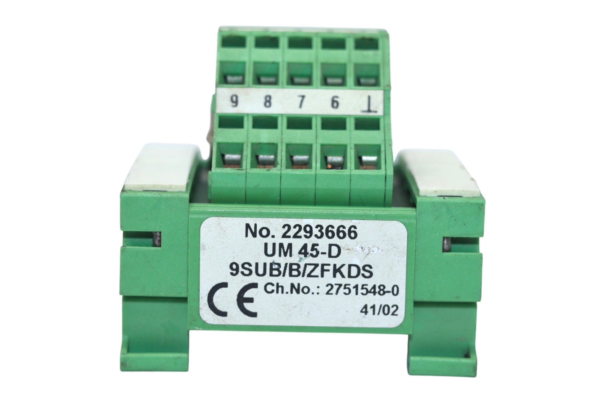 PHOENIX CONTACT UM 45-D 9SUB/B/ZFKDS TERMINATION BOARD 2293666 - Image 2