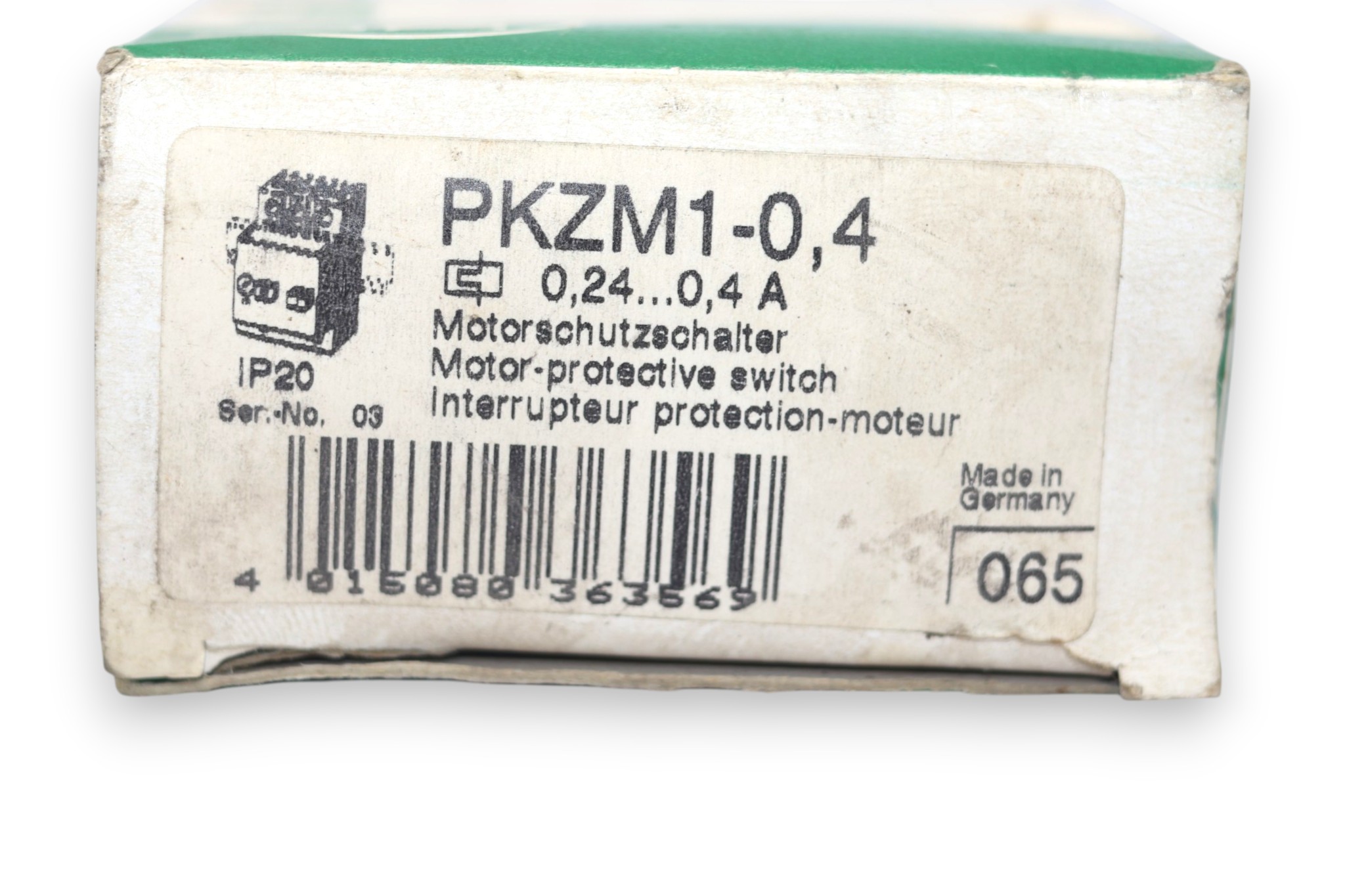 MOELLER PKZM1-0.4 MOTOR PROTECTIVE SWITCH - Image 2