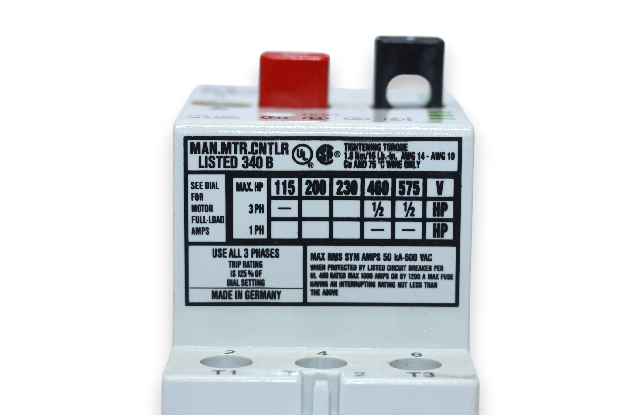 MOELLER PKZM1-0.4 MOTOR PROTECTIVE SWITCH - Image 3