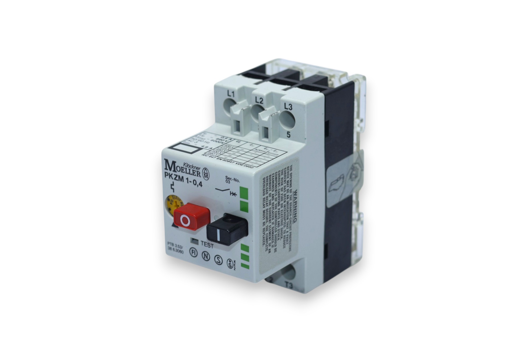 MOELLER PKZM1-0.4 MOTOR PROTECTIVE SWITCH - Image 6