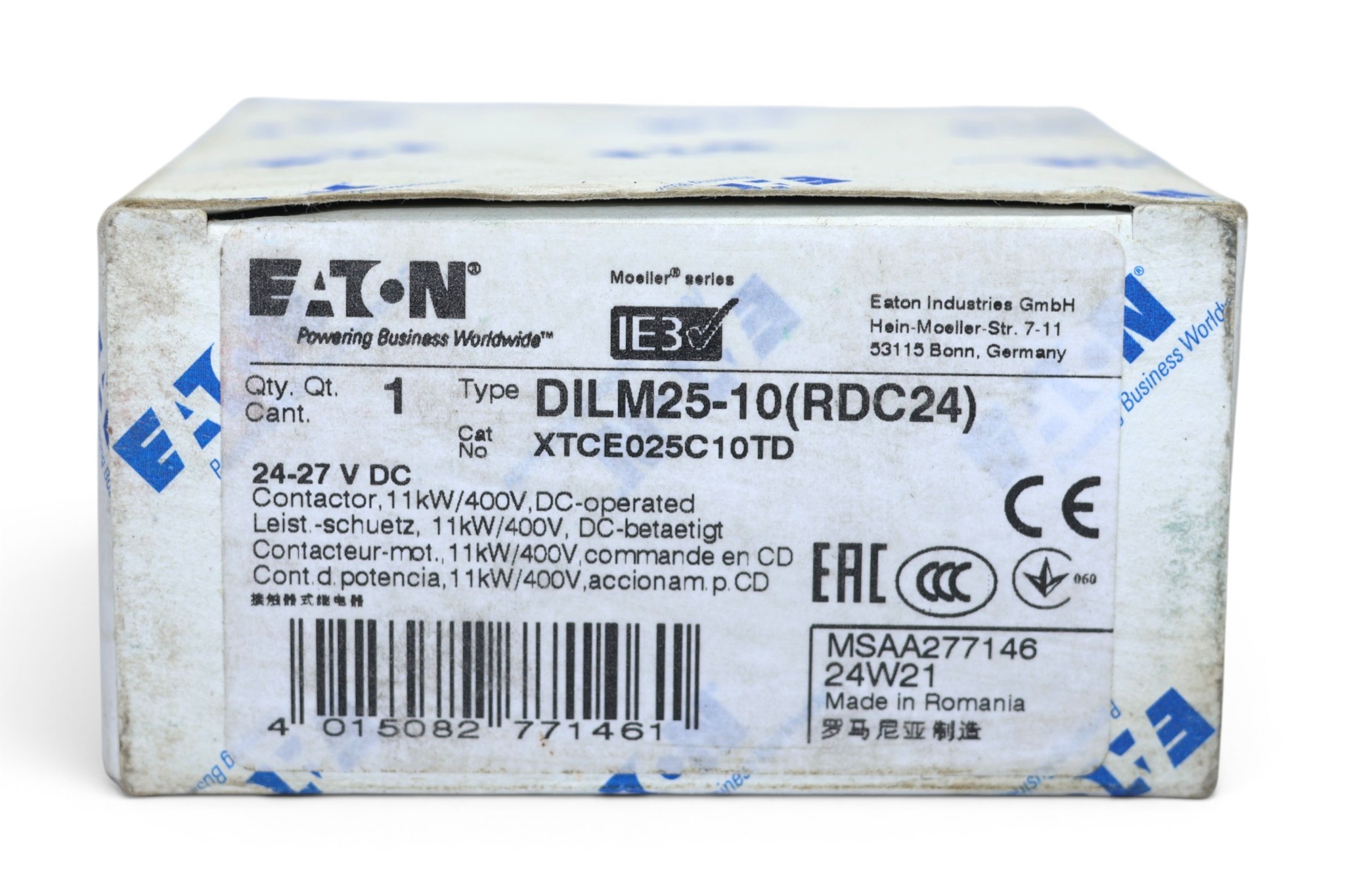 EATON DILM25-10(RDC24) CONTACTOR 11 KW (24-27 VDV) - Image 2