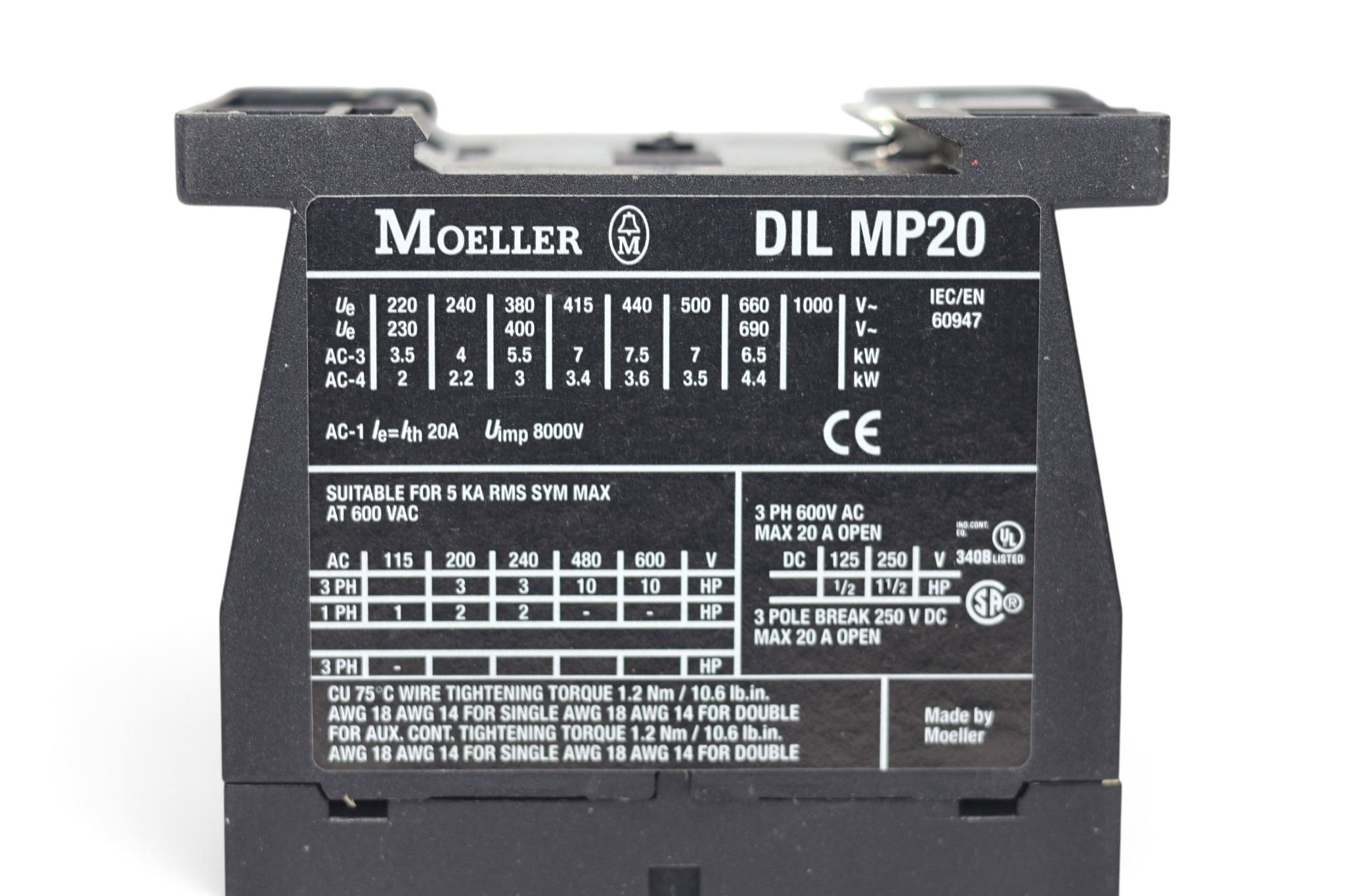 MOELLER DILMP20 CONTACTOR 24 V - Image 3