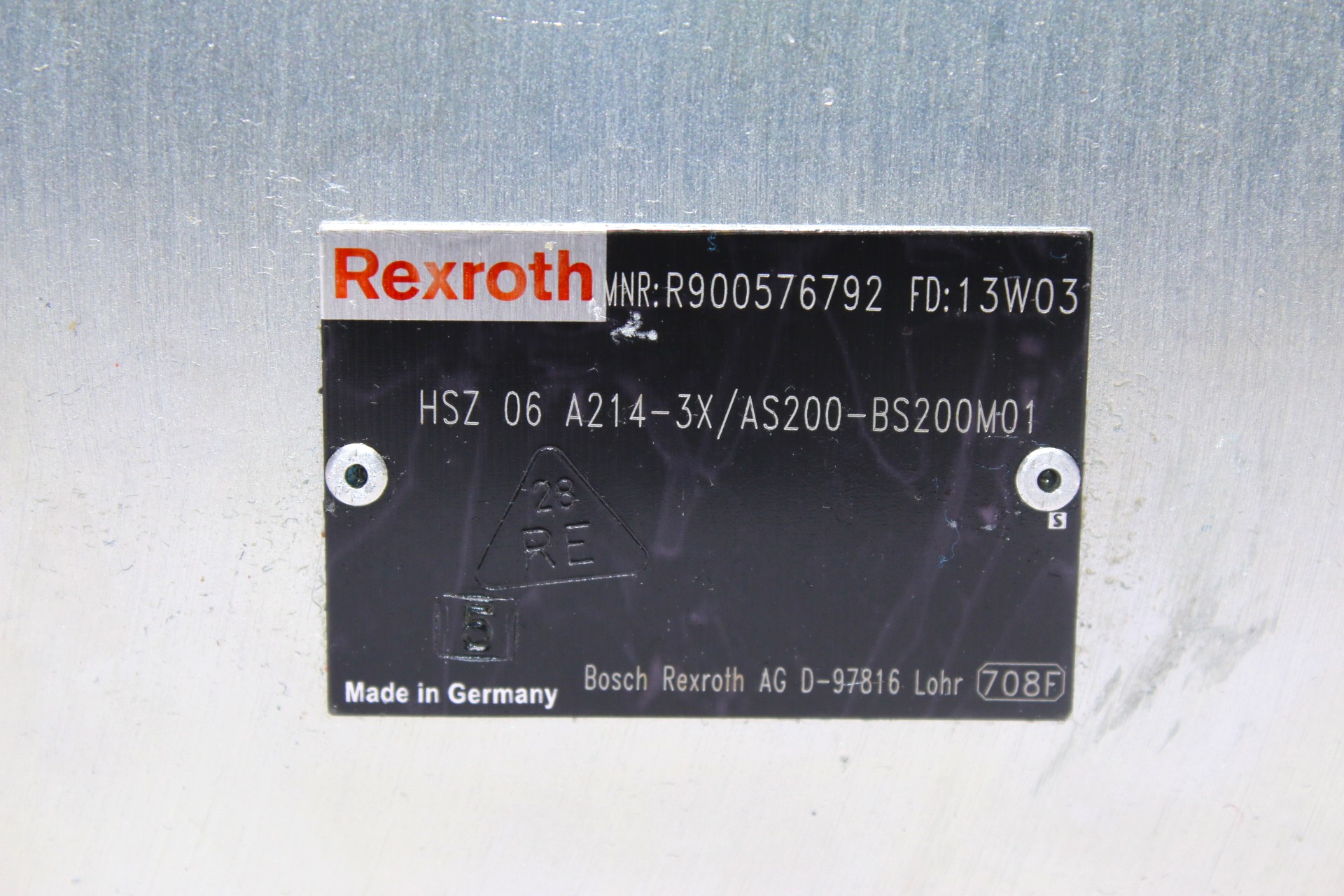 REXROTH HSZ 06 A214-3X/05-AS200-BS200M01 SANDWICH PLATE R900576792 - Image 2