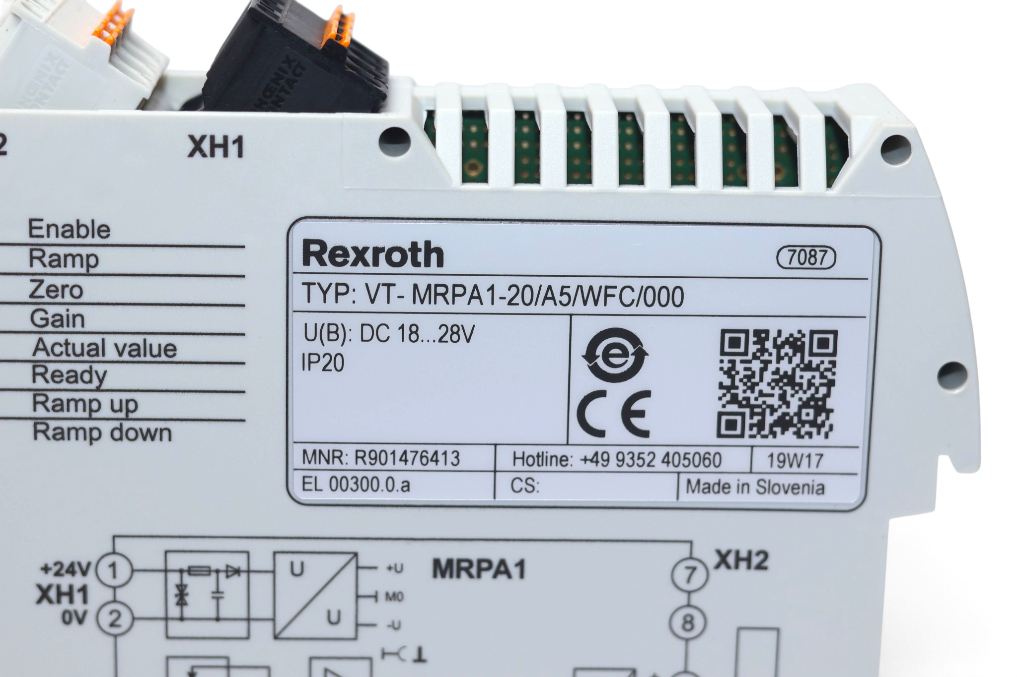REXROTH VT-MRPA1-20/A5/WFC/000 VALVE AMPLIFIER R901476413 - Image 3