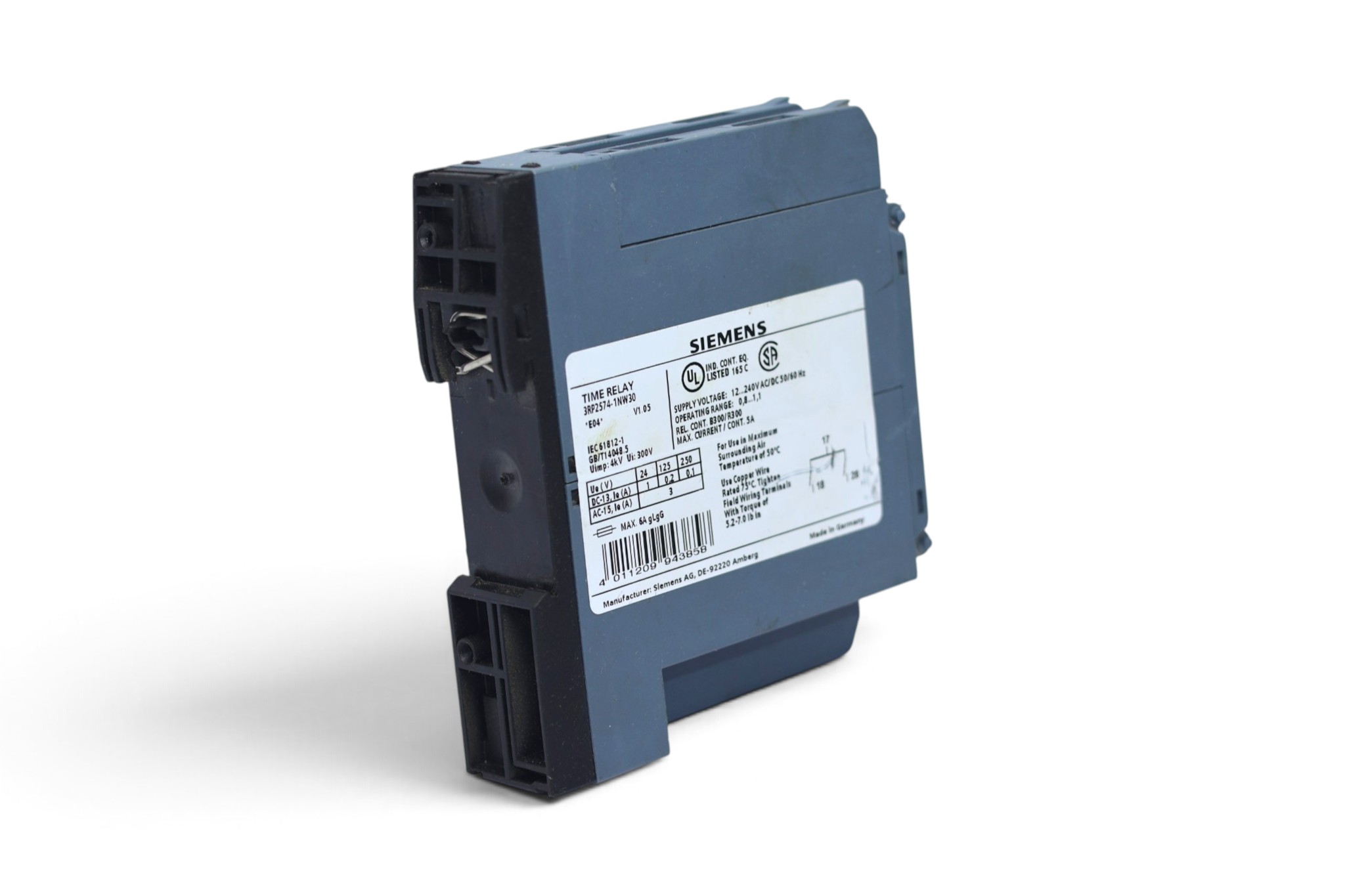 SIEMENS 3RP2574-1NW30 TIMING RELAY - Image 5