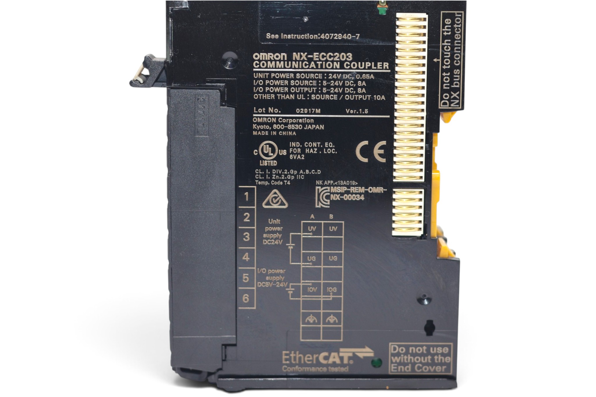 OMRON NX-ECC203 ETHERCAT COUPLER - Image 2