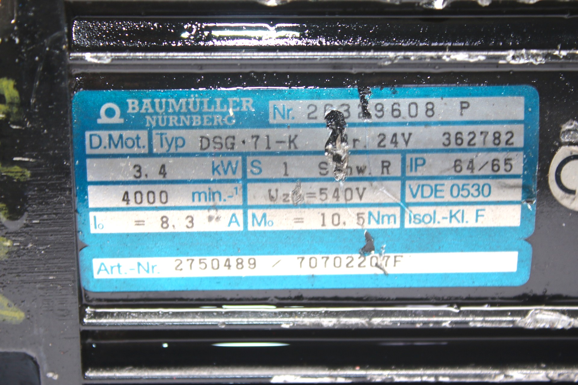 BAUMULLER DSG 71-K SERVO MOTOR - Image 2